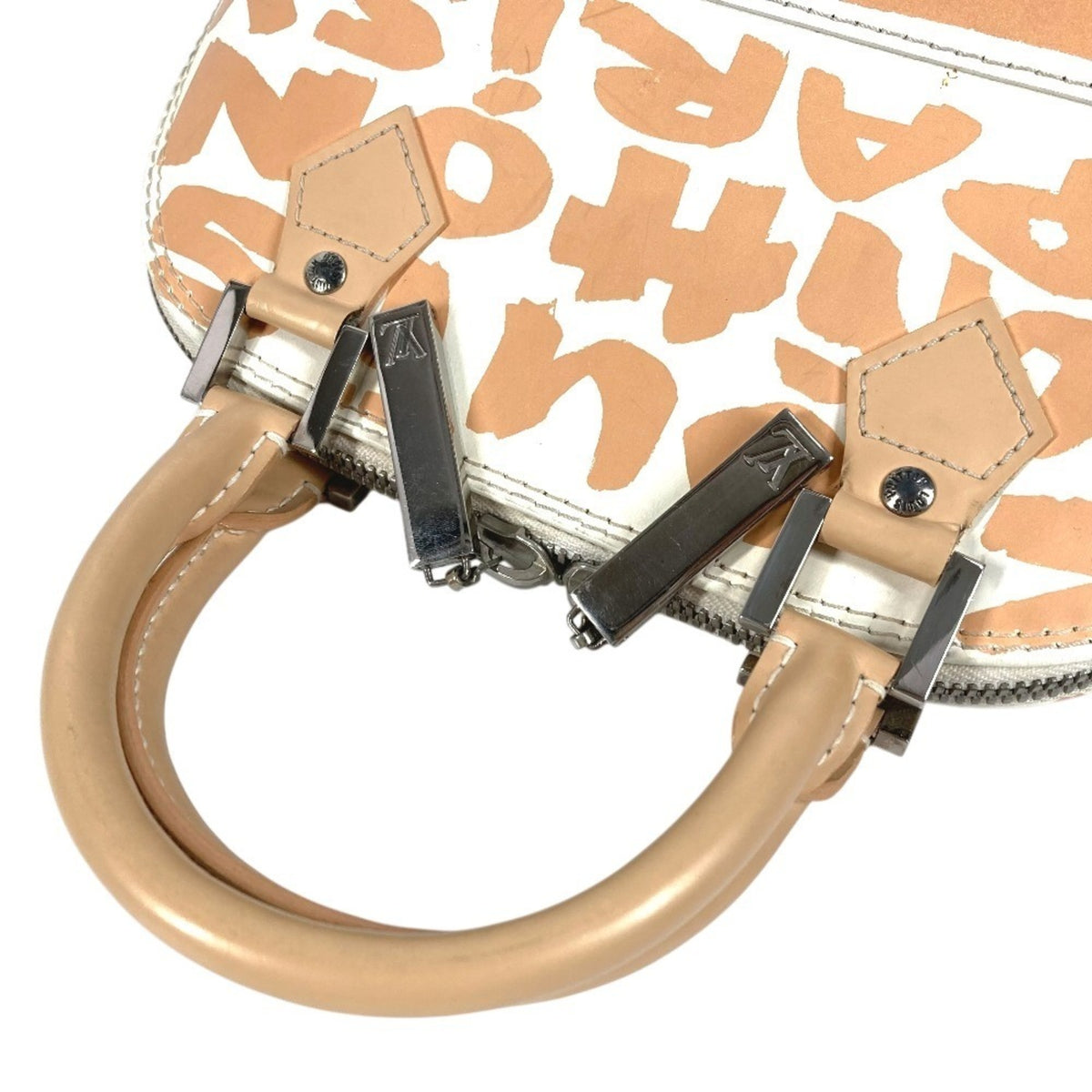 Louis Vuitton Monogram Graffiti Beige White Monogram Graffiti Handbag (Pre-Owned)