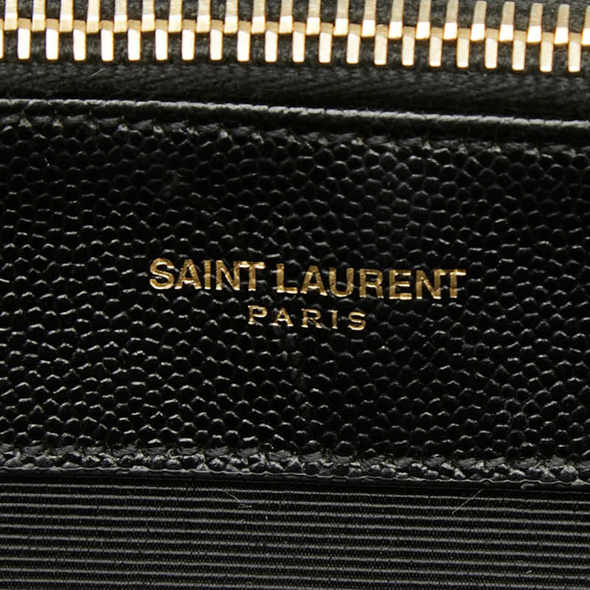 Saint Laurent Black Leather Shoulder Bag Tote Bag (Pre-Owned)
