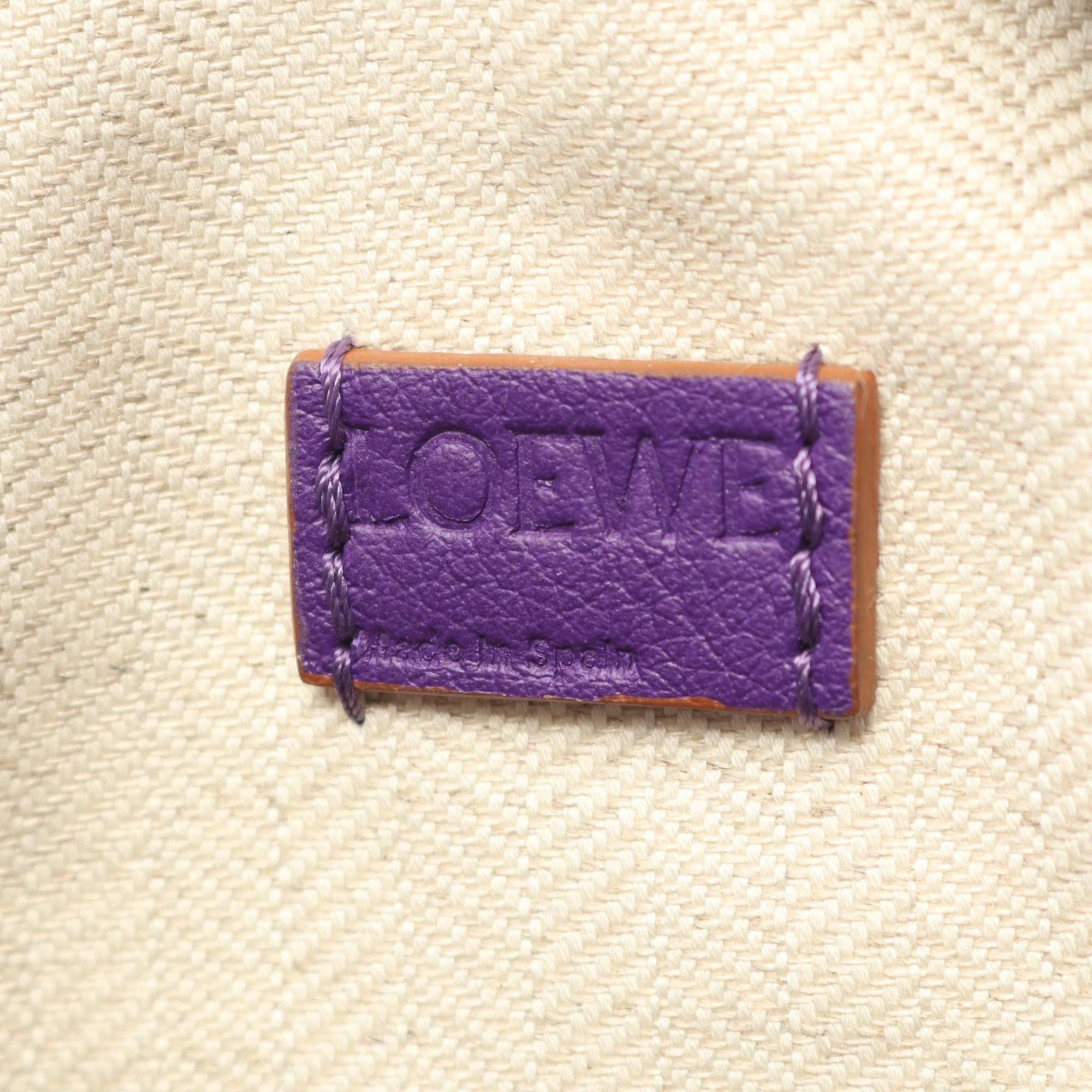 Loewe Purple Leather Handbag (Pre-Owned)