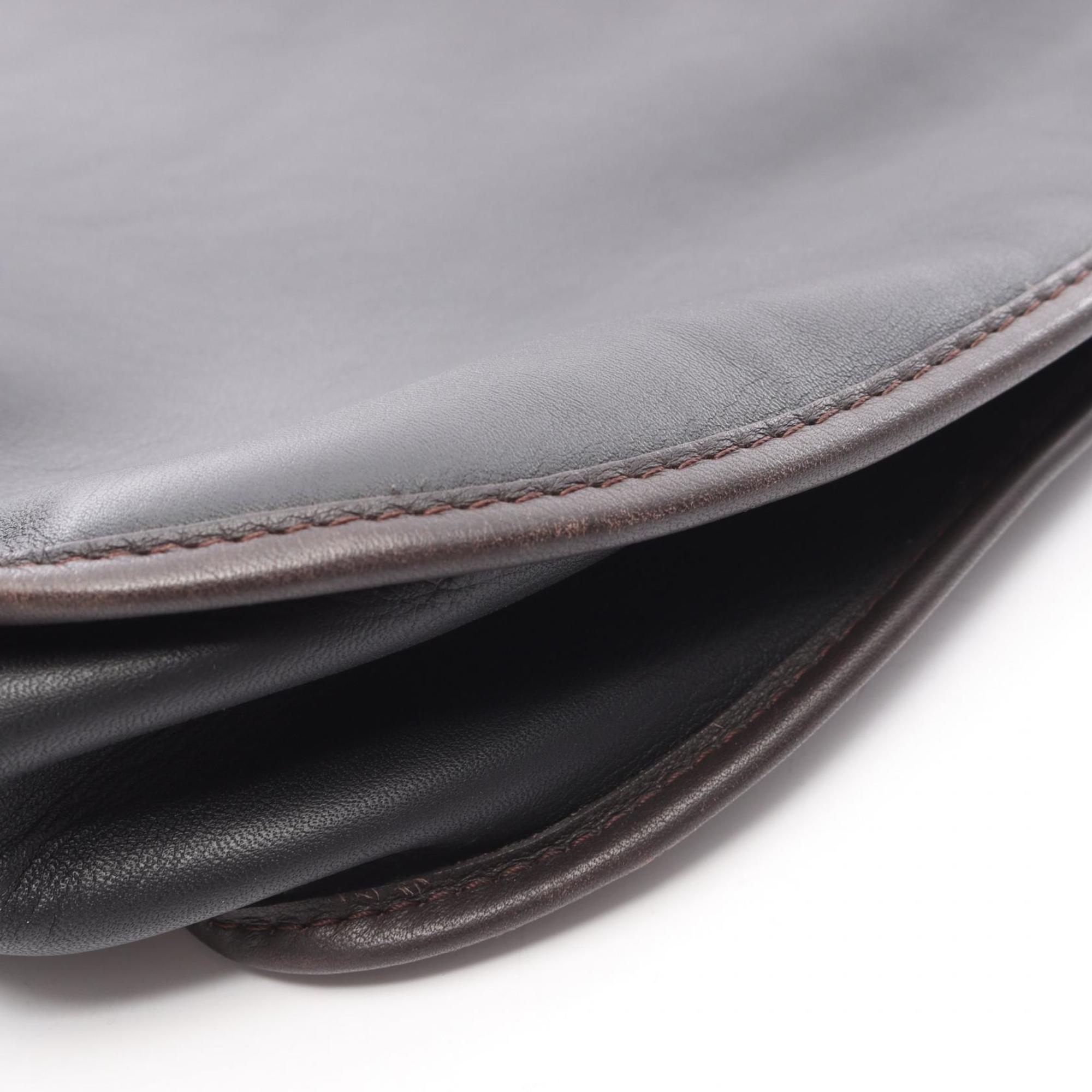 Loewe Black Brown Leather Shoulder Bag (Pre-Owned)