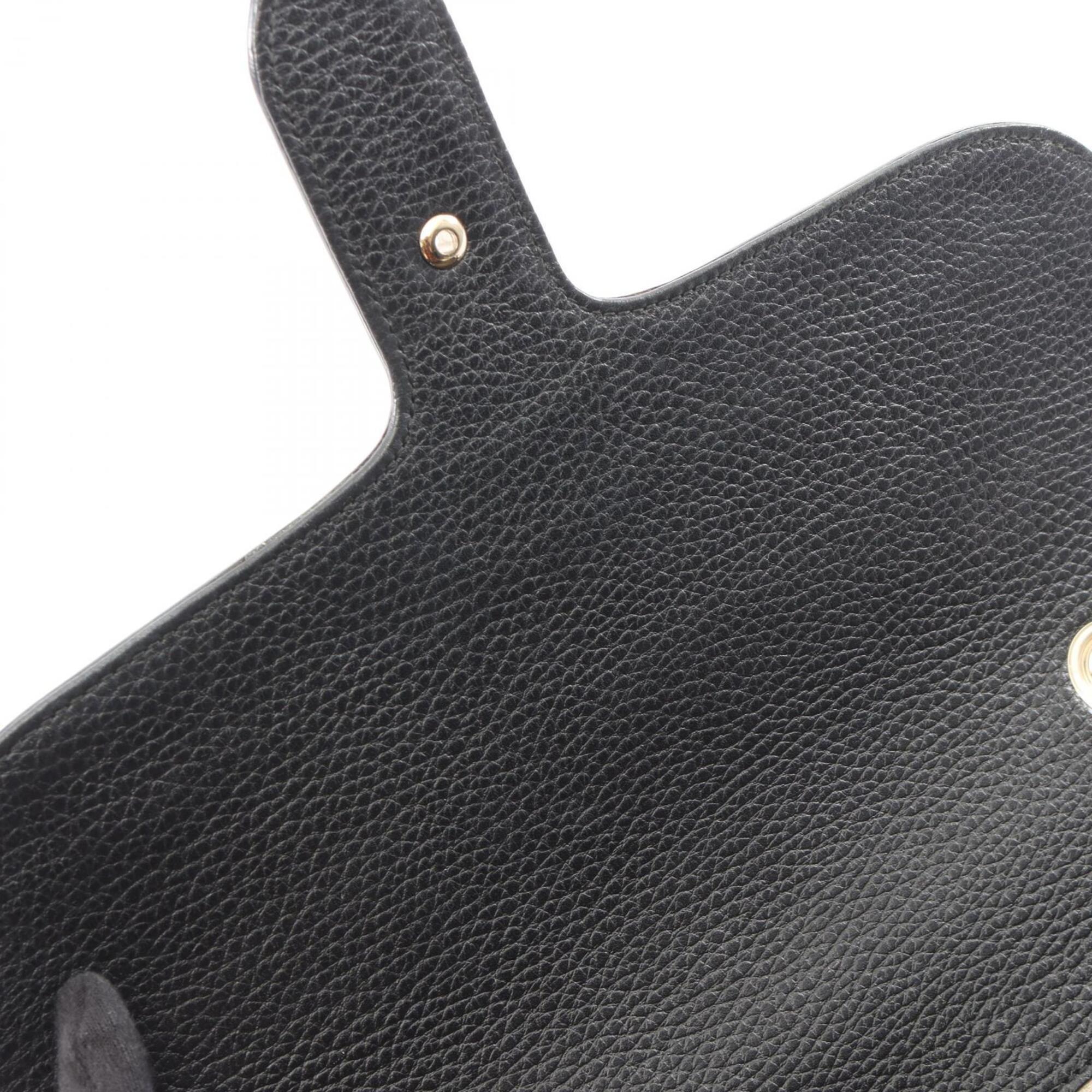 Gucci Black Leather Handbag Shoulder Bag (Pre-Owned)