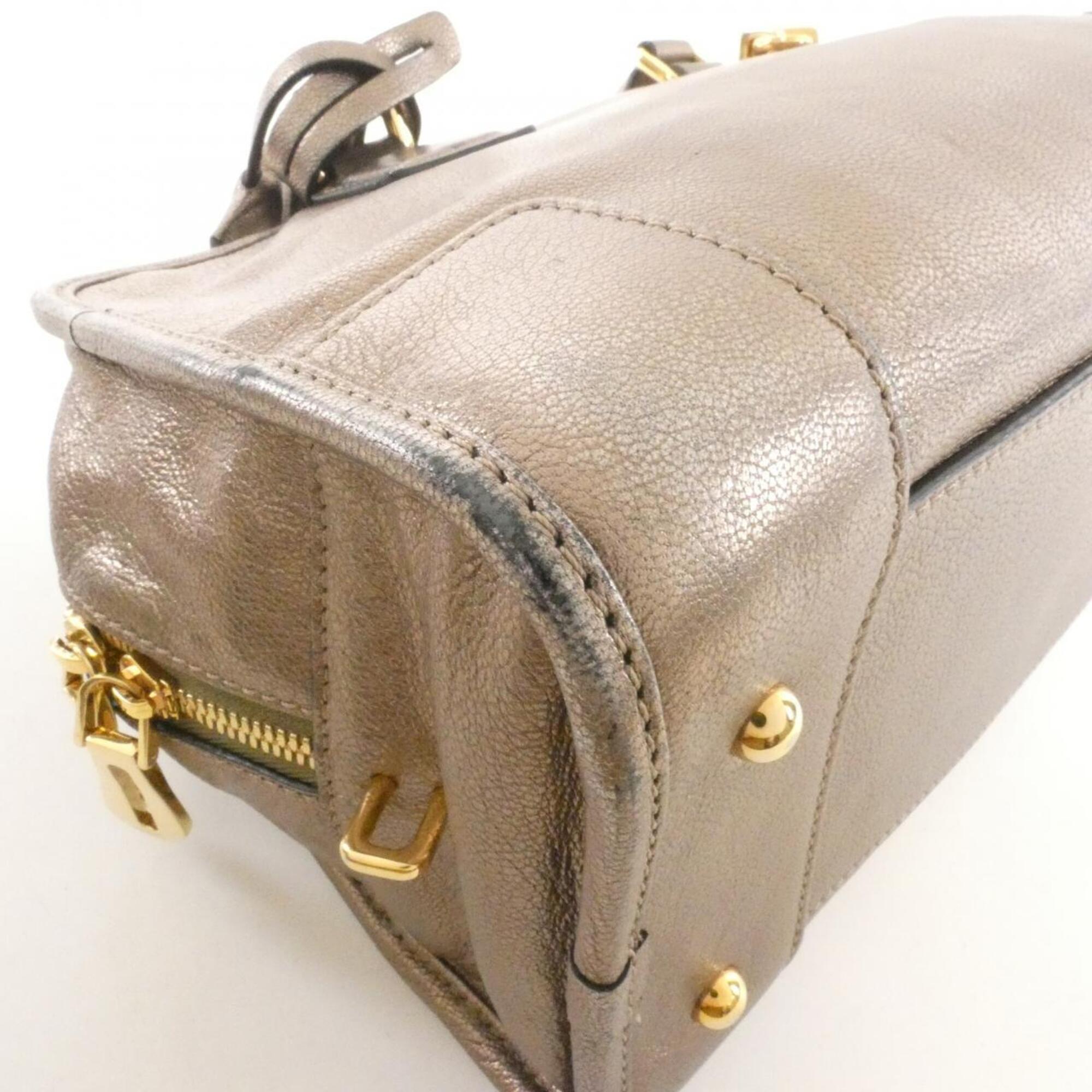 Loewe Bronze Leather Handbag (Pre-Owned)