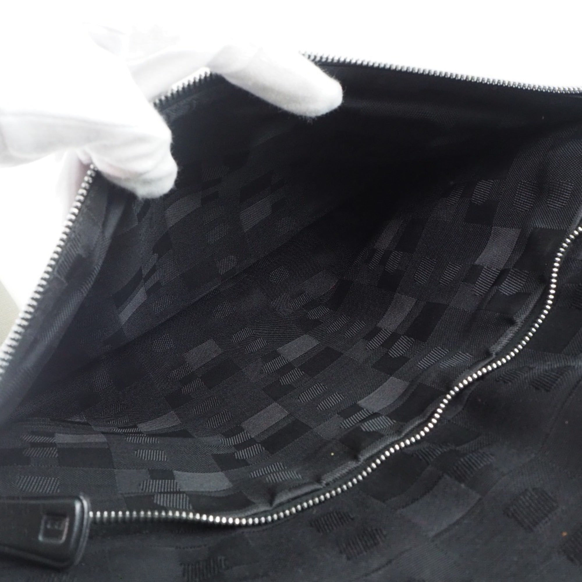 Bally Black Canvas Shoulder Bag (Pre-Owned)