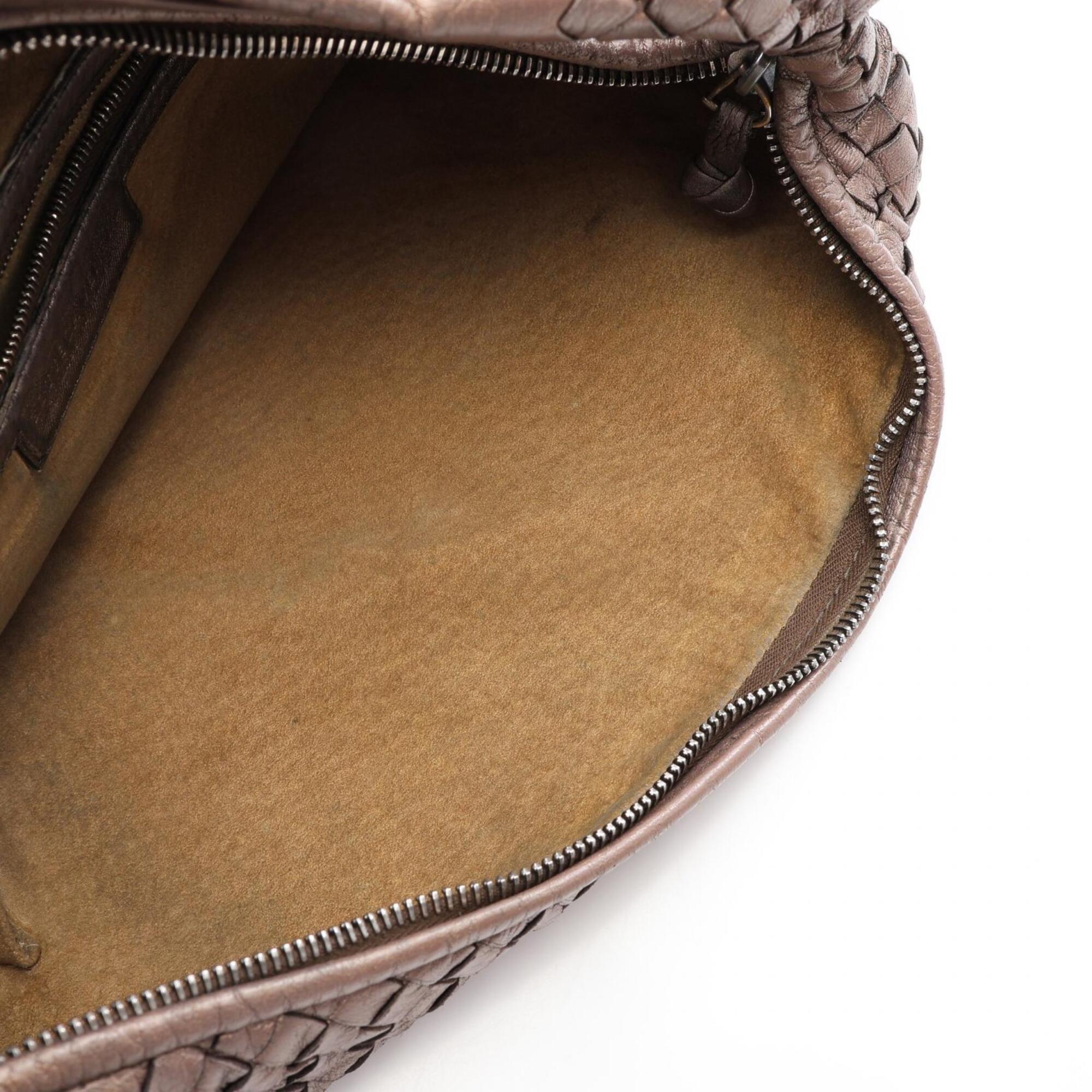 Bottega Veneta Brown Intrecciato Handbag Shoulder Bag (Pre-Owned)