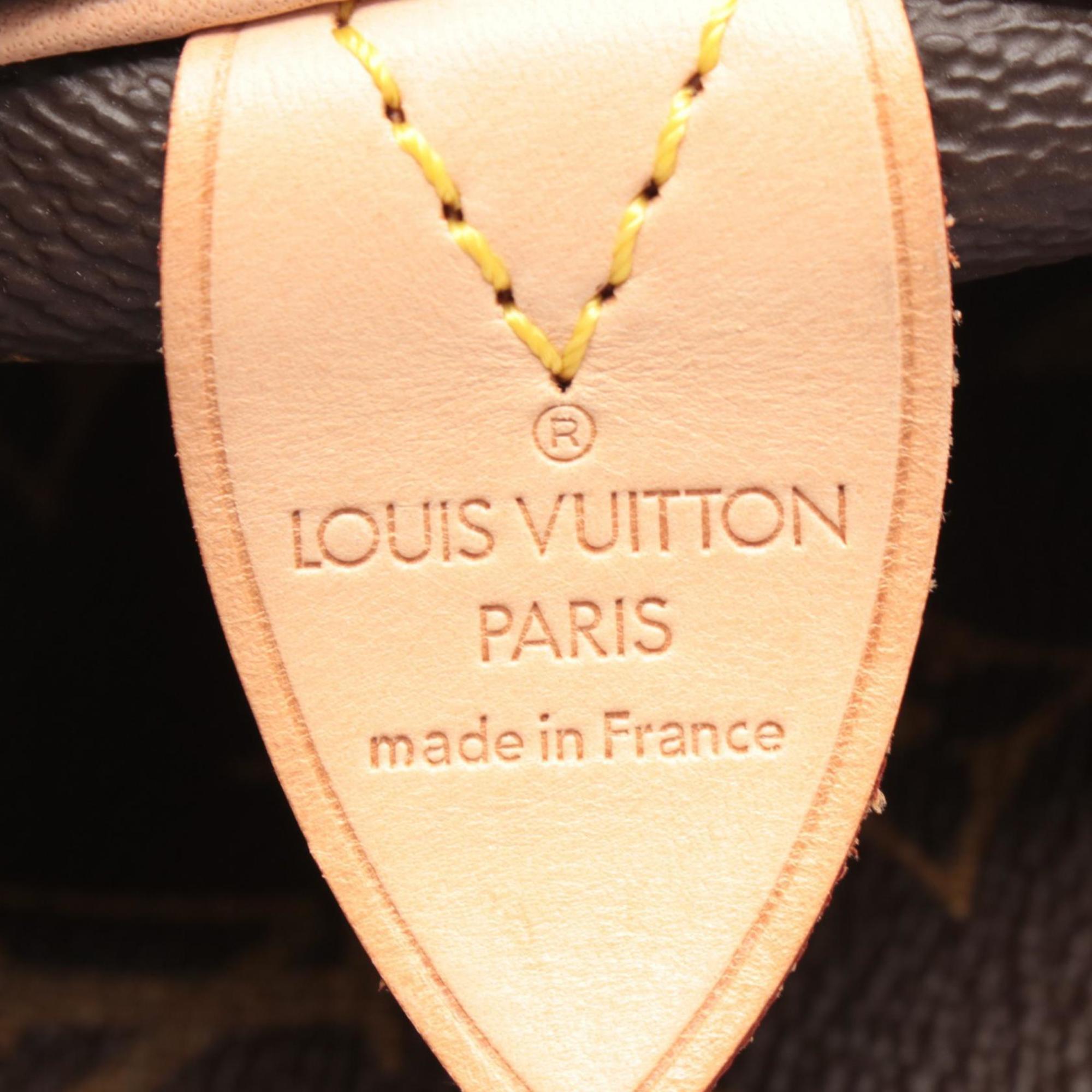 Louis Vuitton Brown Coated Canvas Leather Boston Bag Handbag (Pre-Owned)