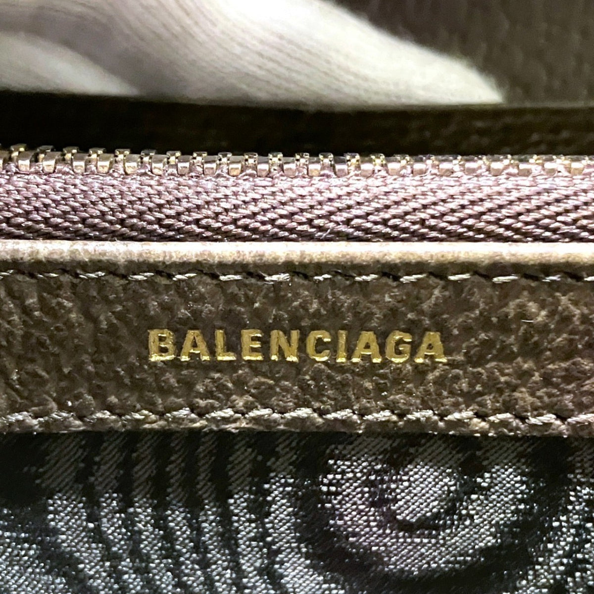 Balenciaga Beige Brown Pvc Leather Long Wallet (Bi-Fold) (Pre-Owned)