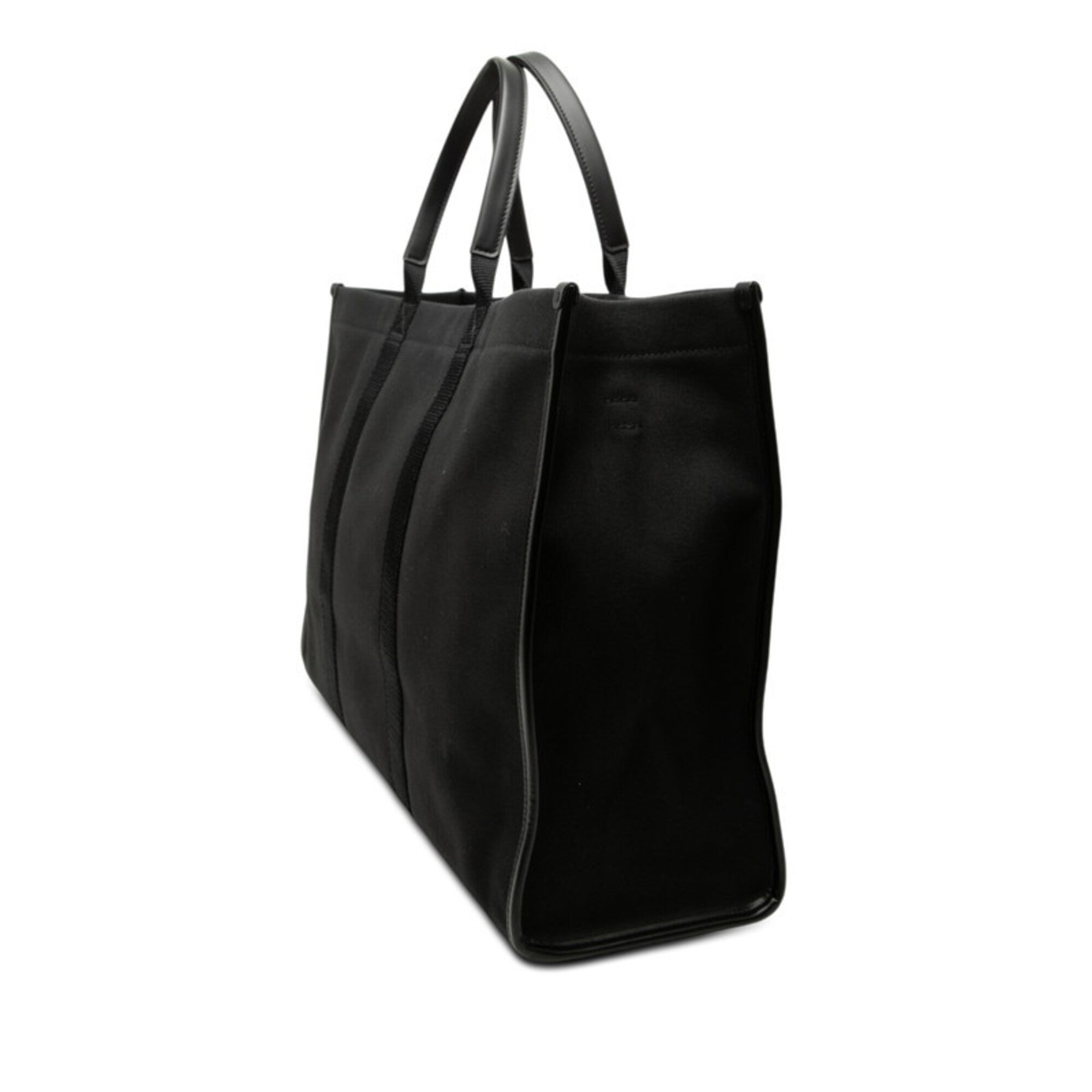 Balenciaga Black Canvas Shoulder Bag Tote Bag (Pre-Owned)
