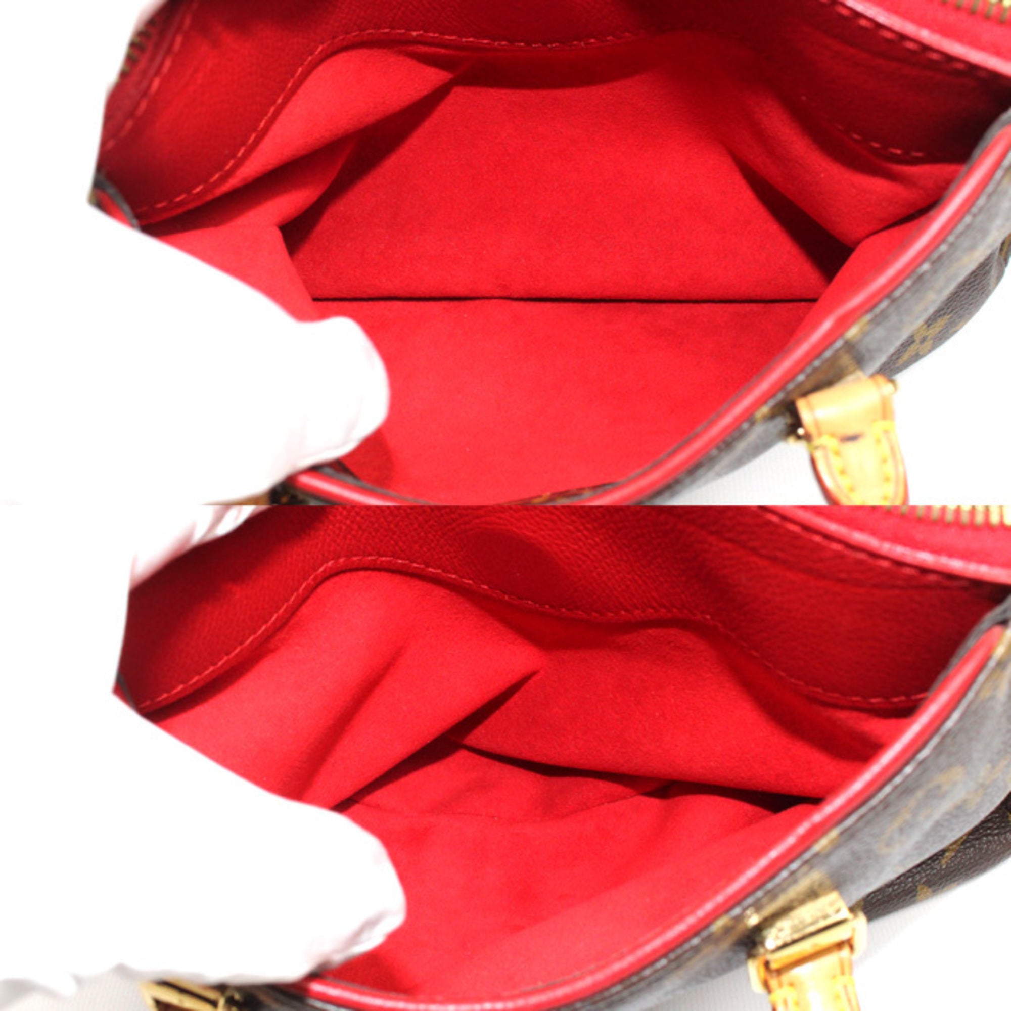 Louis Vuitton Brown Red Color Monogram Shoulder Bag (Pre-Owned)