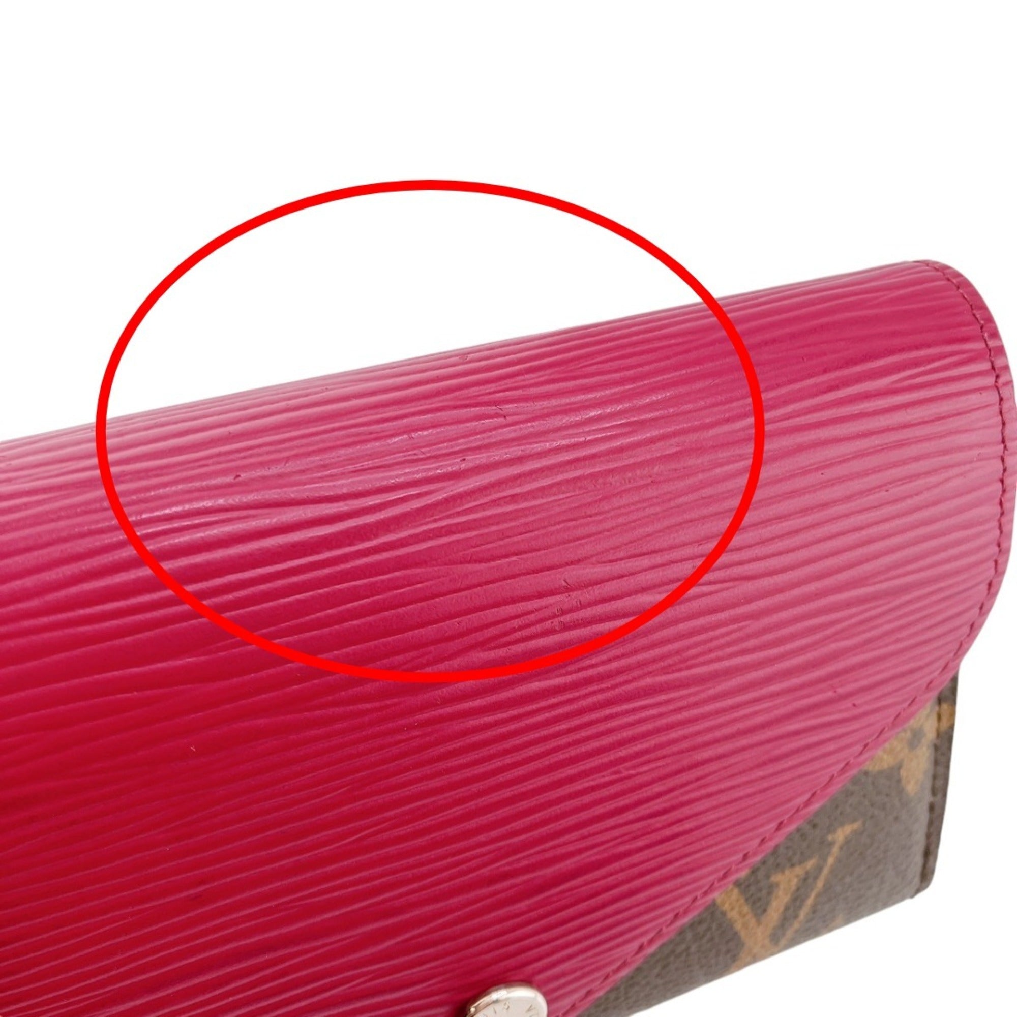 Louis Vuitton Monogram Fuchsia Monogram Epi Leather Wallet (Tri-Fold) (Pre-Owned)