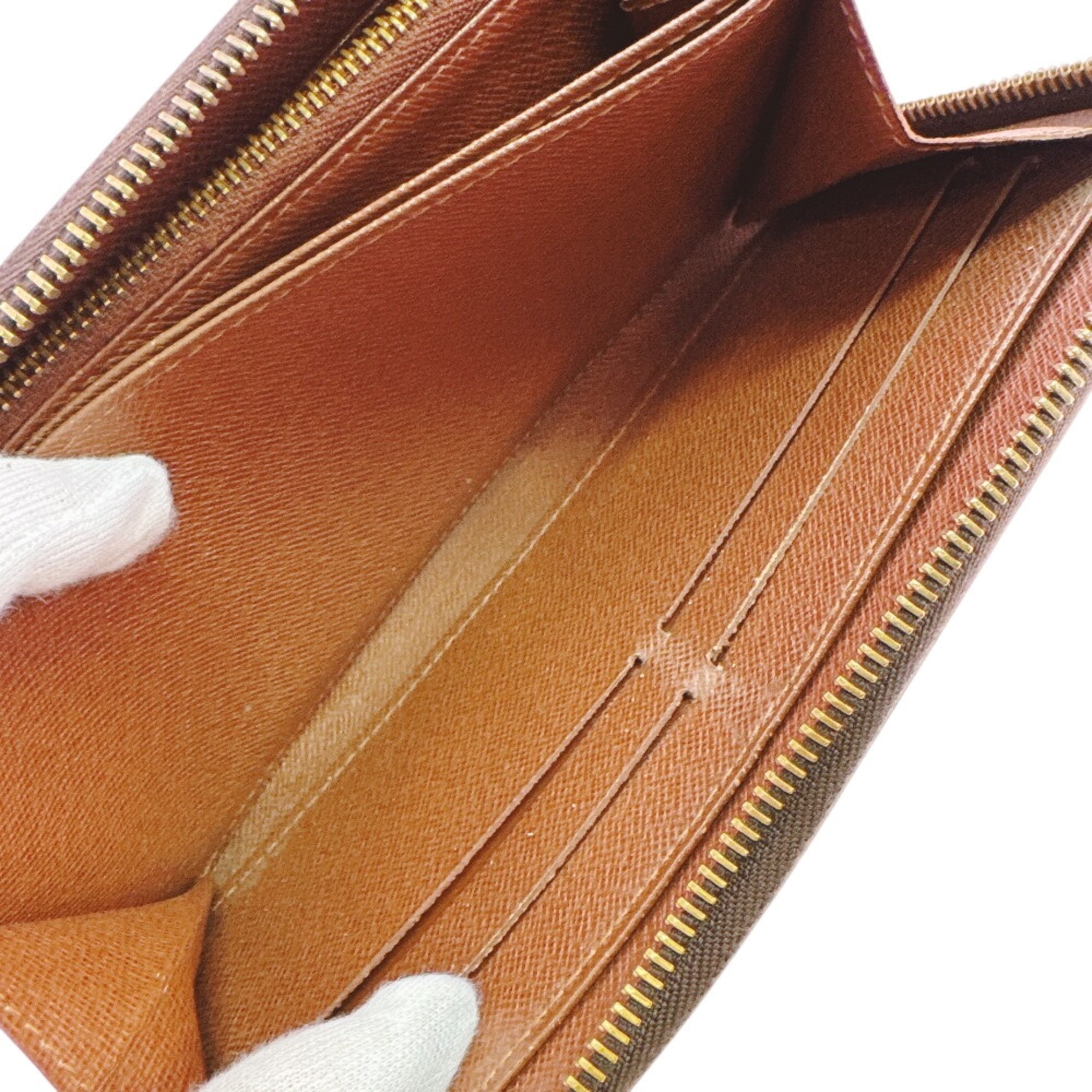 Louis Vuitton Brown Leather Long Wallet (Bi-Fold) (Pre-Owned)
