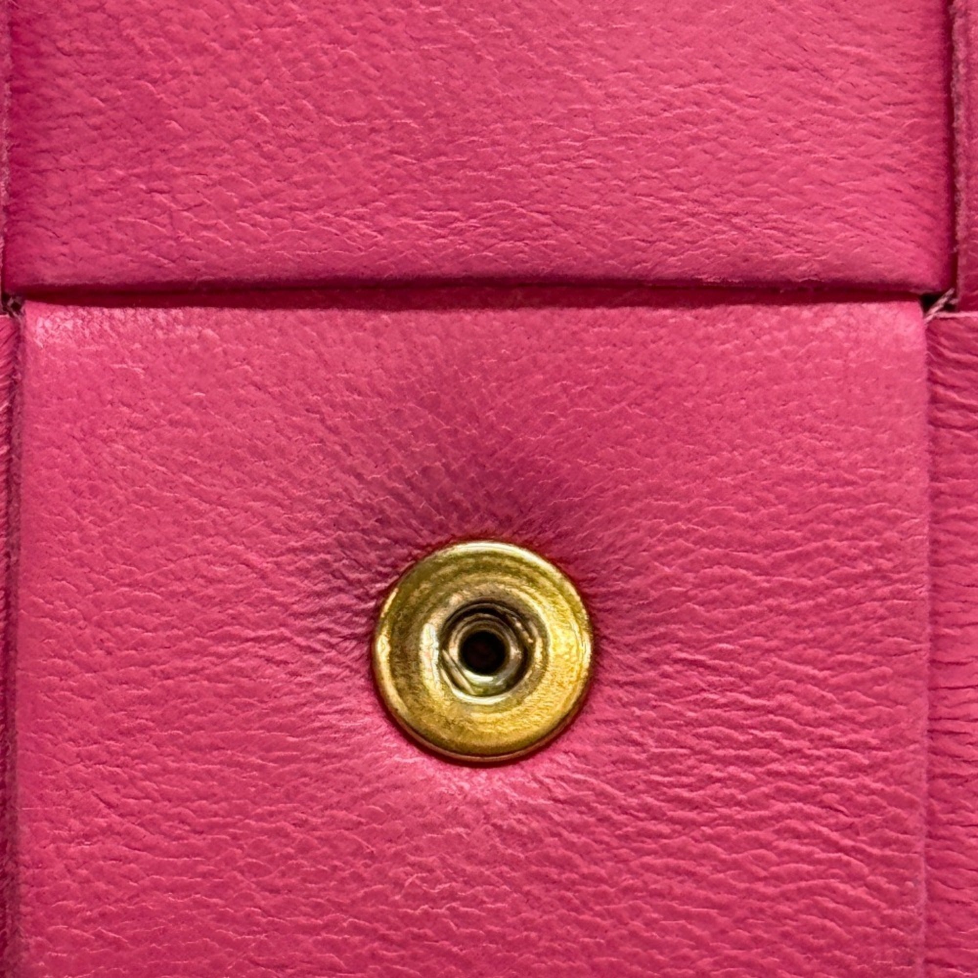 Bottega Veneta Pink Leather Wallet (Tri-Fold) (Pre-Owned)