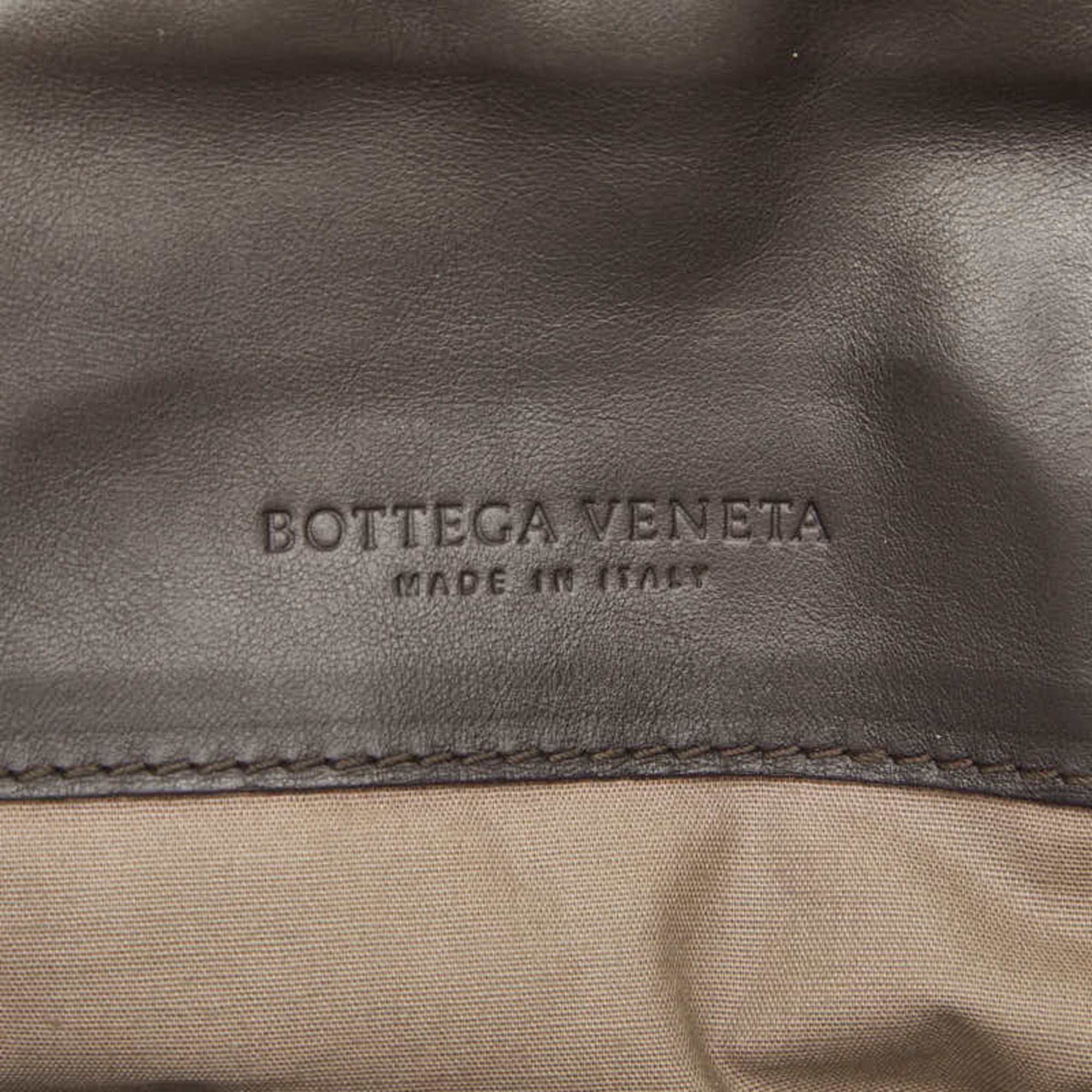 Bottega Veneta Dark Brown Leather Tote Bag (Pre-Owned)