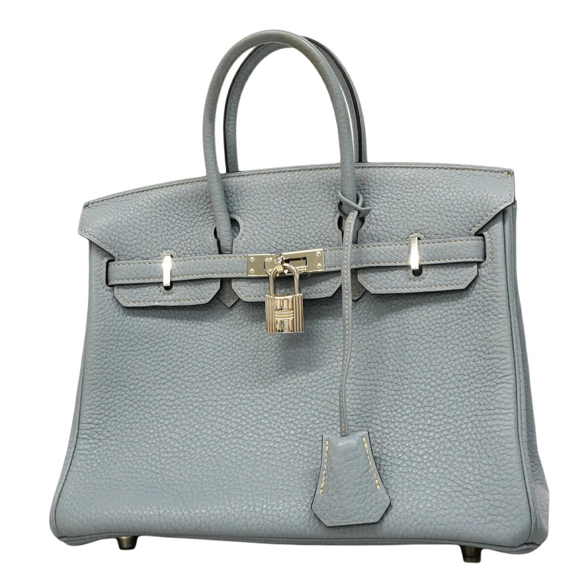Hermes Blue Lin Togo Leather Handbag (Pre-Owned)