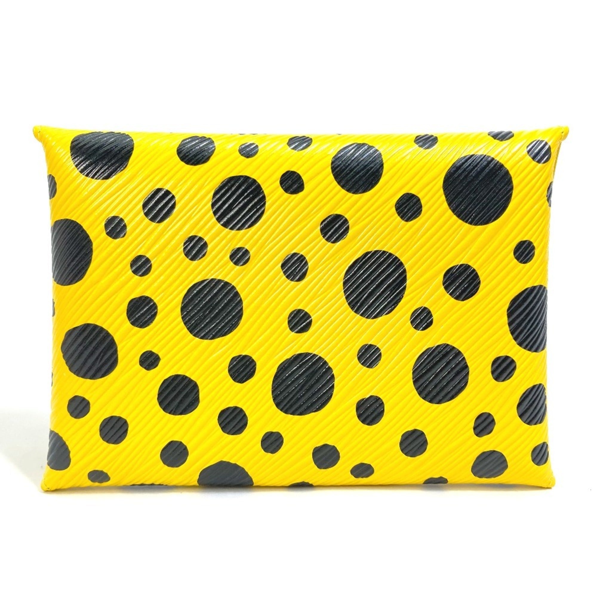 Louis Vuitton Black Yellow Leather Pochette Pouch (Pre-Owned)