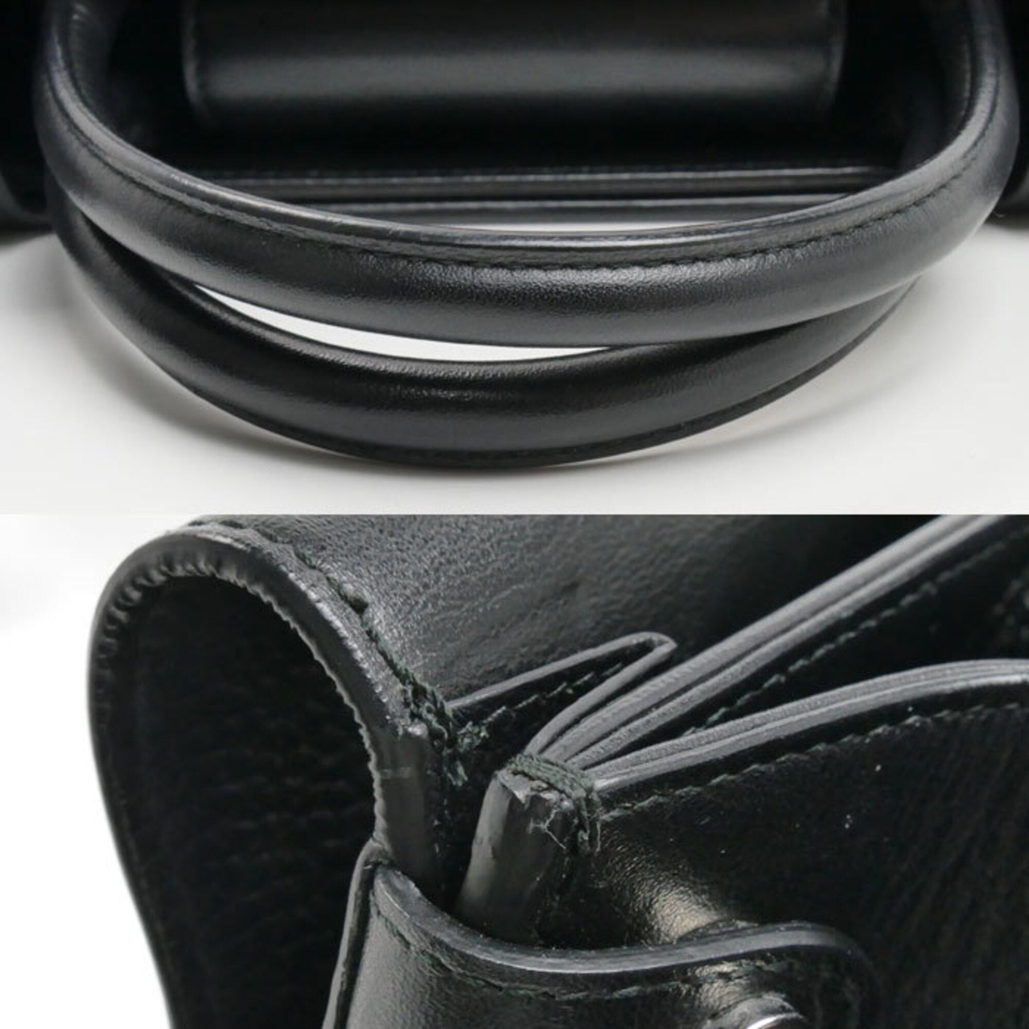 Christian Dior Black Leather Shoulder Bag (Pre-Owned)