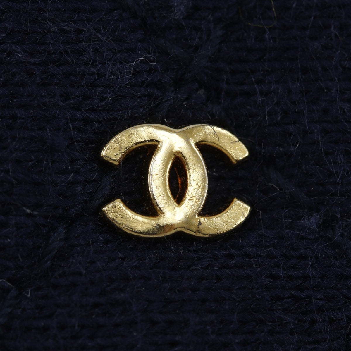 Chanel Navy Cotton Pouch (Pre-Owned)