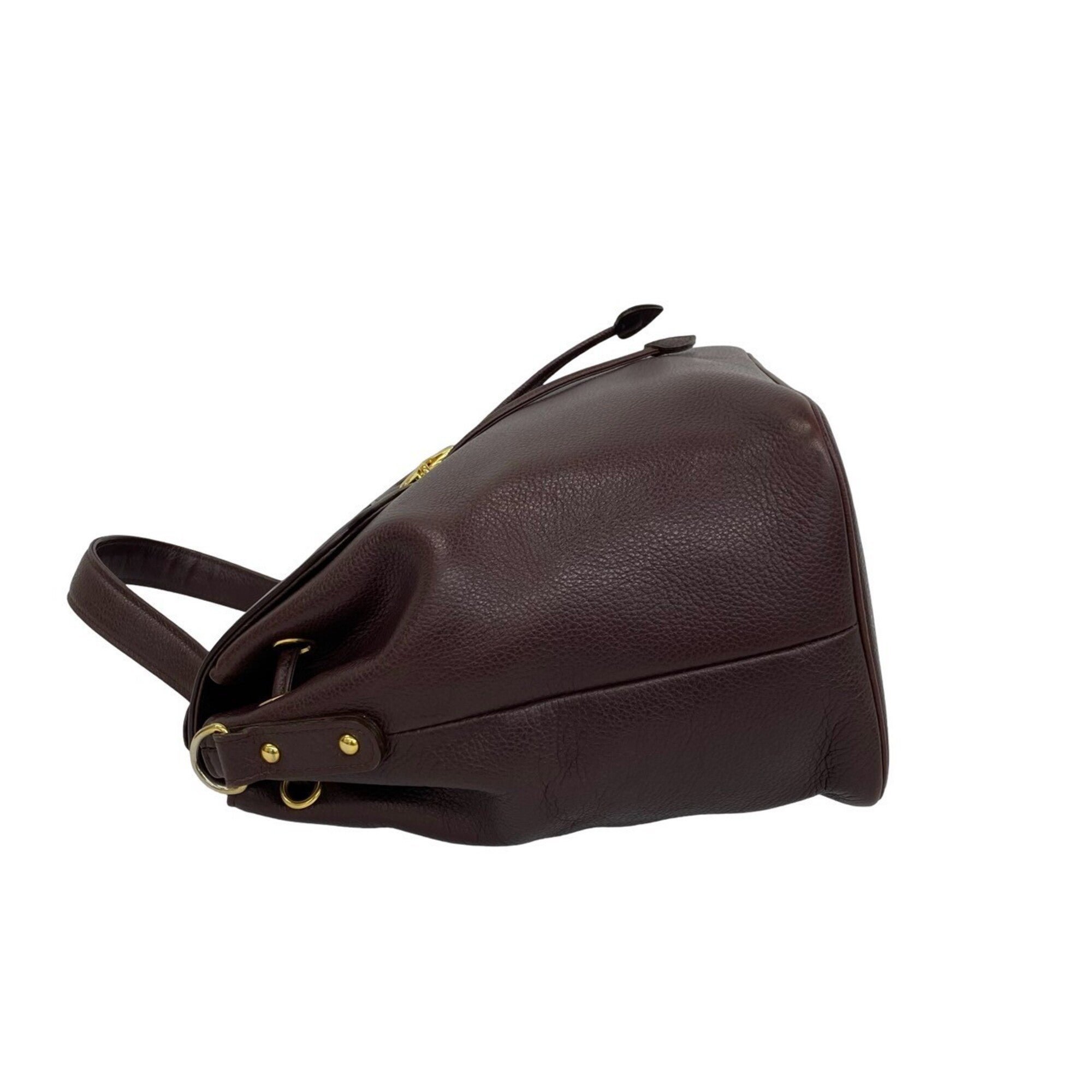 Yves Saint Laurent Brown Leather Handbag Shoulder Bag (Pre-Owned)