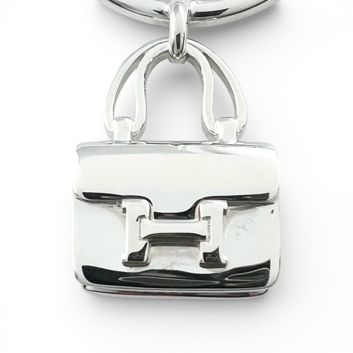 Hermes Silver Silver 925 Band Ring (Pre-Owned)