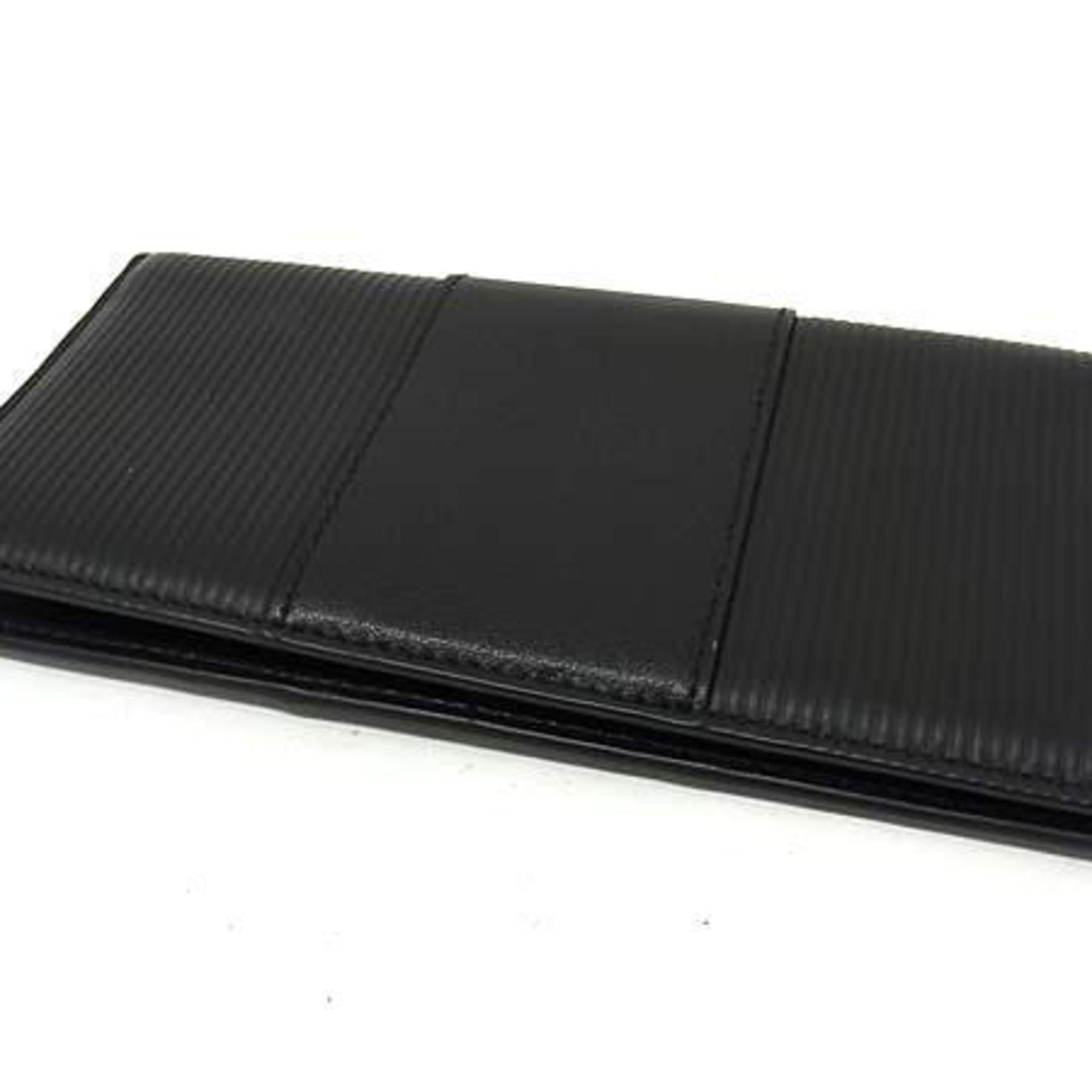 Bally Black Leather Long Wallet (Bi-Fold) (Pre-Owned)