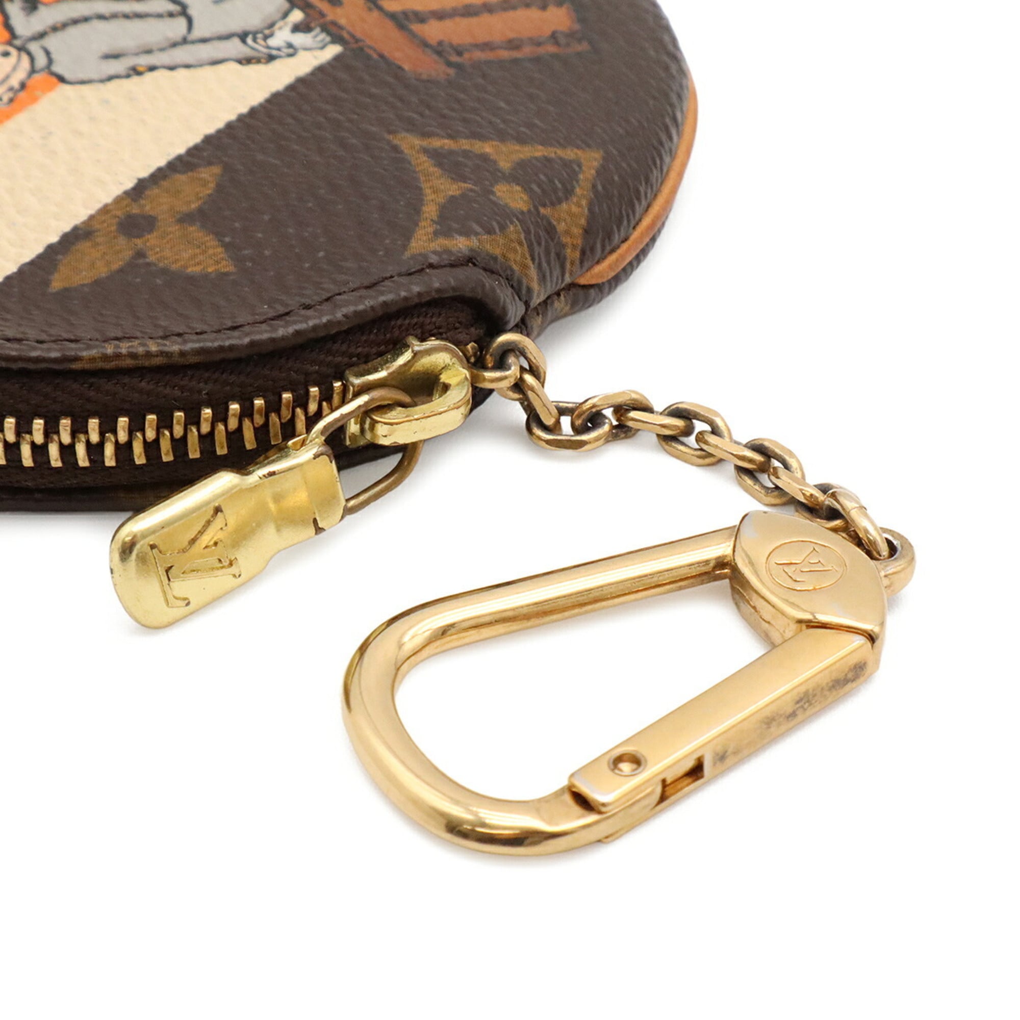 Louis Vuitton Cream Orange Monogram Canvas Coin Purse/Coin Case (Pre-Owned)