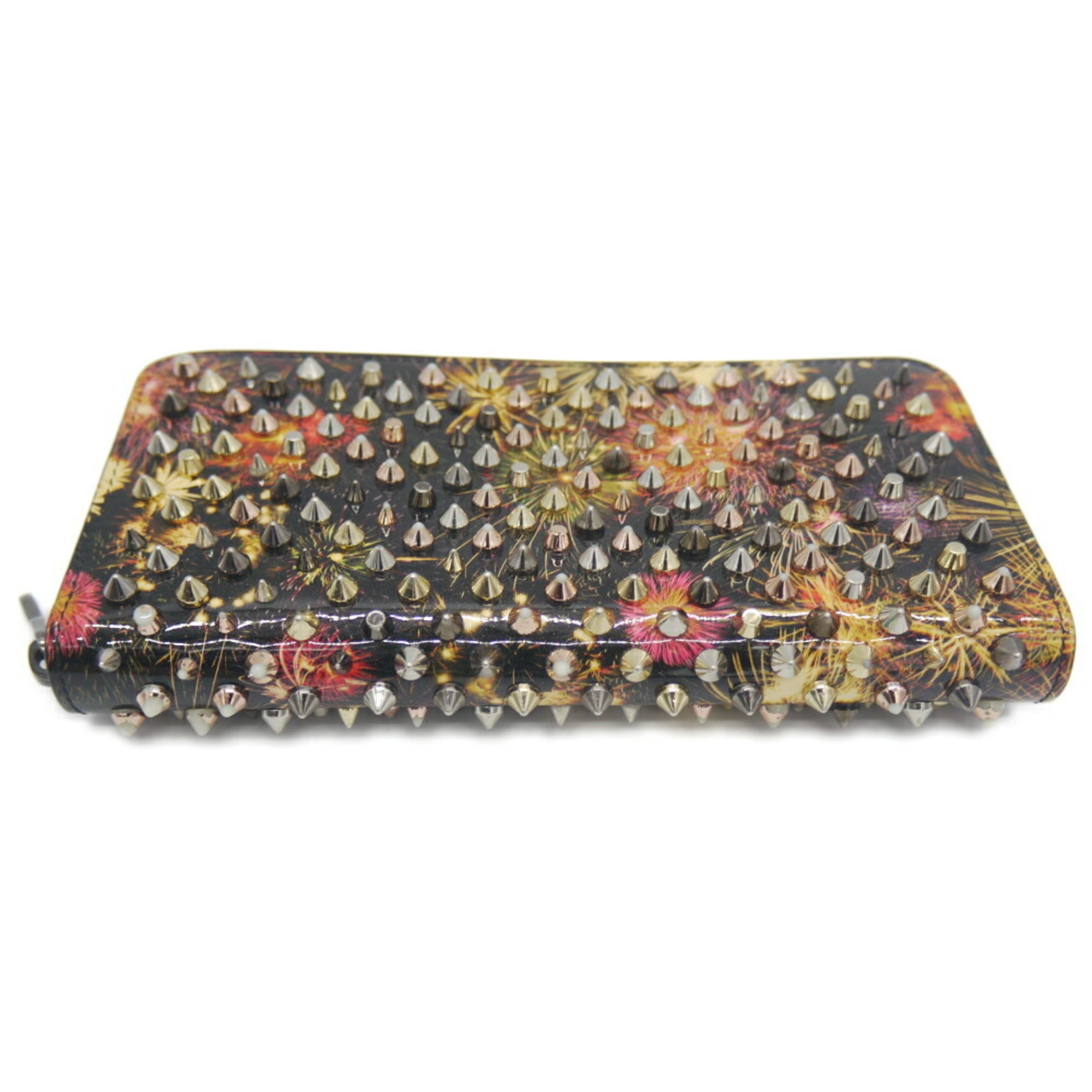 Christian Louboutin Black Patent Leather Long Wallet (Bi-Fold) (Pre-Owned)