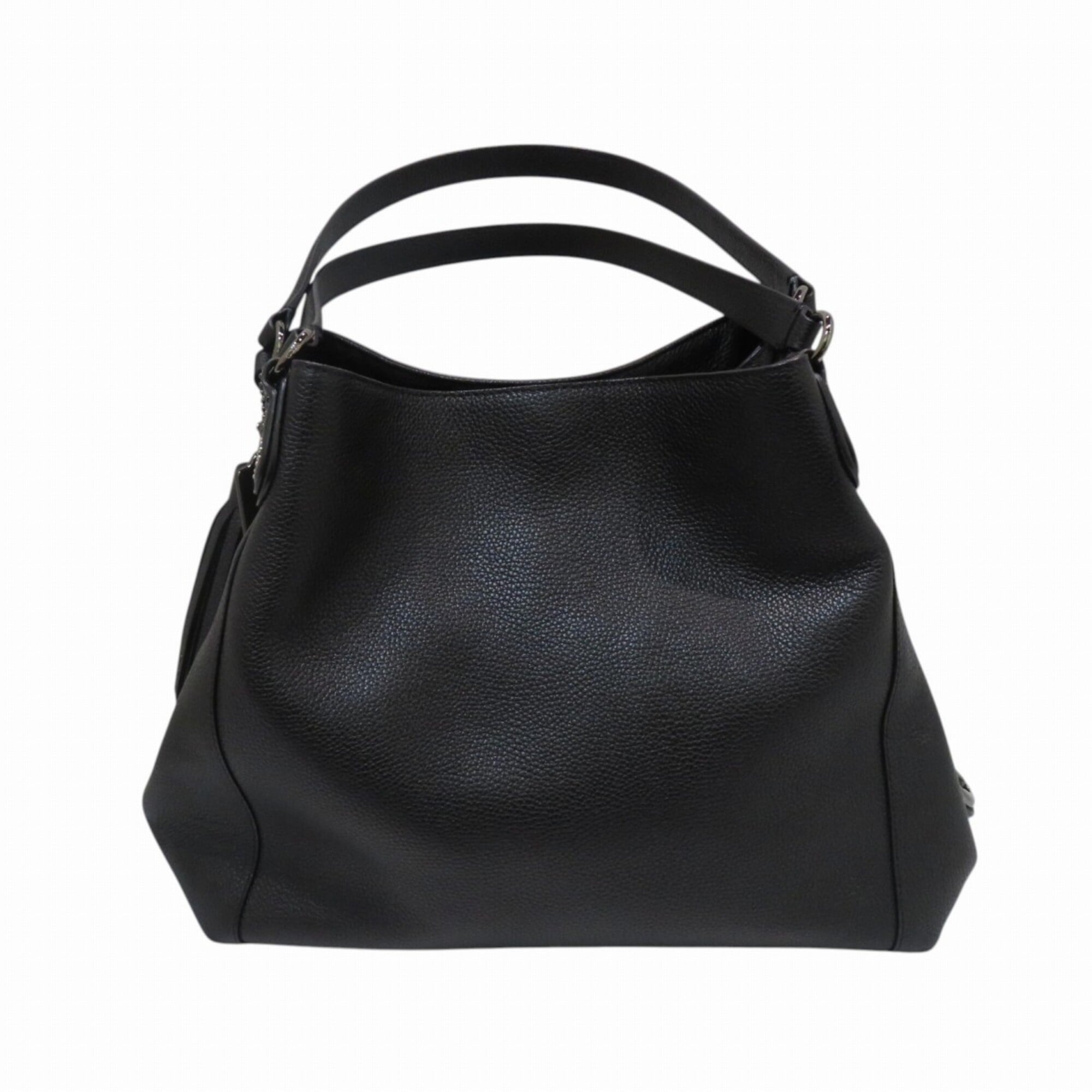 Coach Black Leather Shoulder Bag (Pre-Owned)