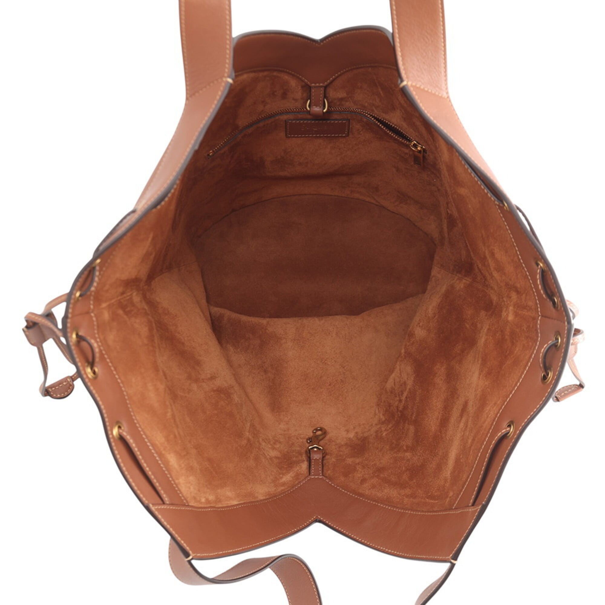 Yves Saint Laurent Brown Leather Handbag Tote Bag (Pre-Owned)