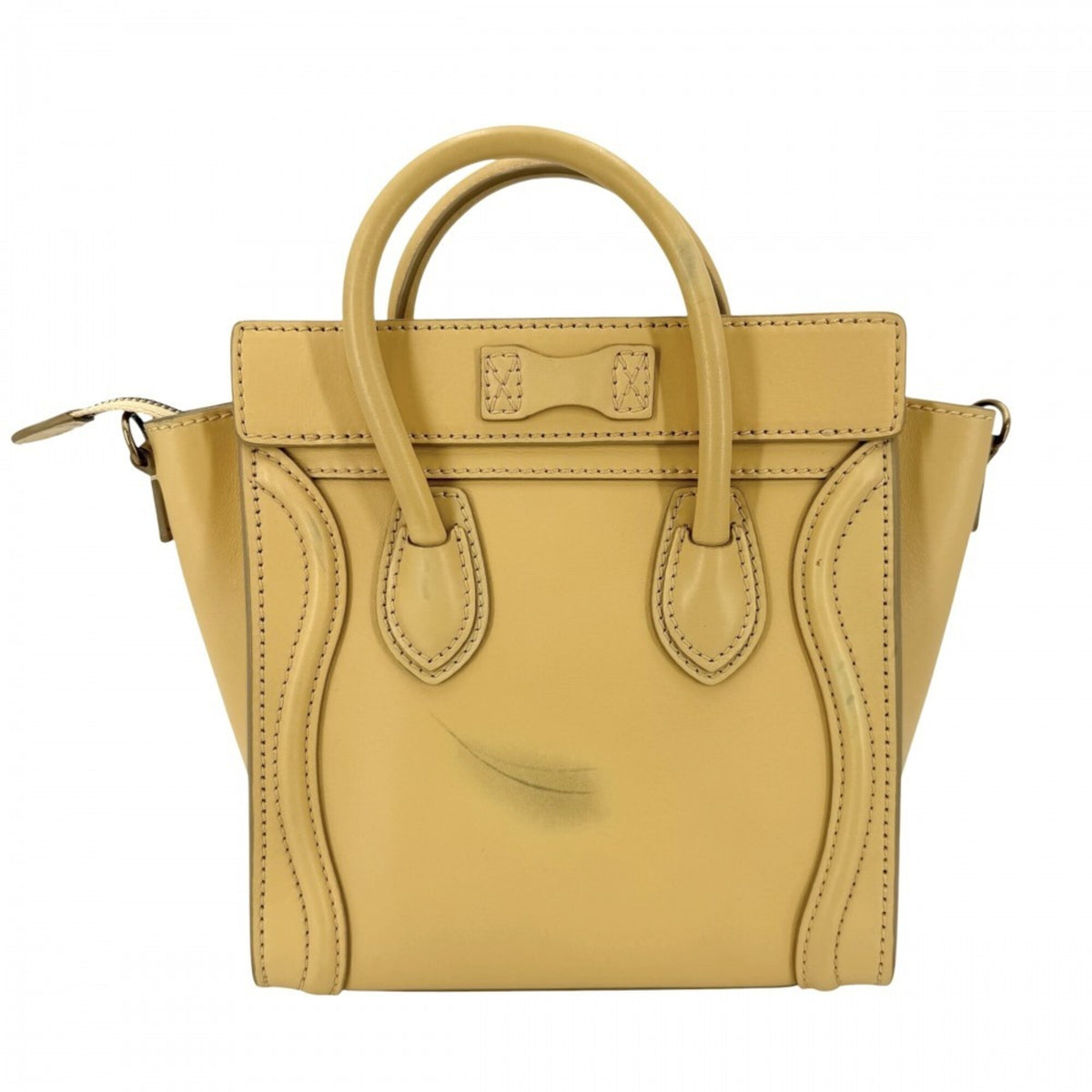 Celine Yellow Leather Handbag Shoulder Bag (Pre-Owned)