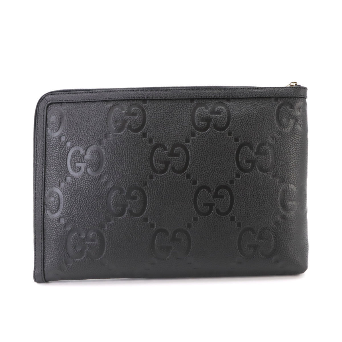 Gucci Black Leather Clutch Bag Document Case (Pre-Owned)