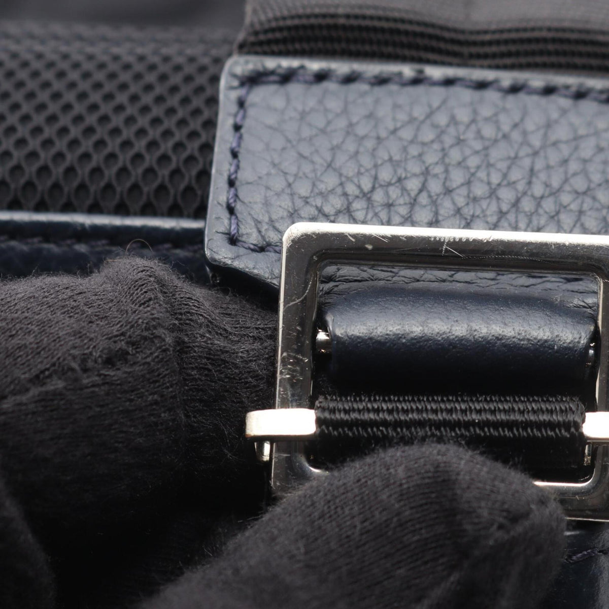 Dior Homme Navy Leather Backpack Handbag (Pre-Owned)