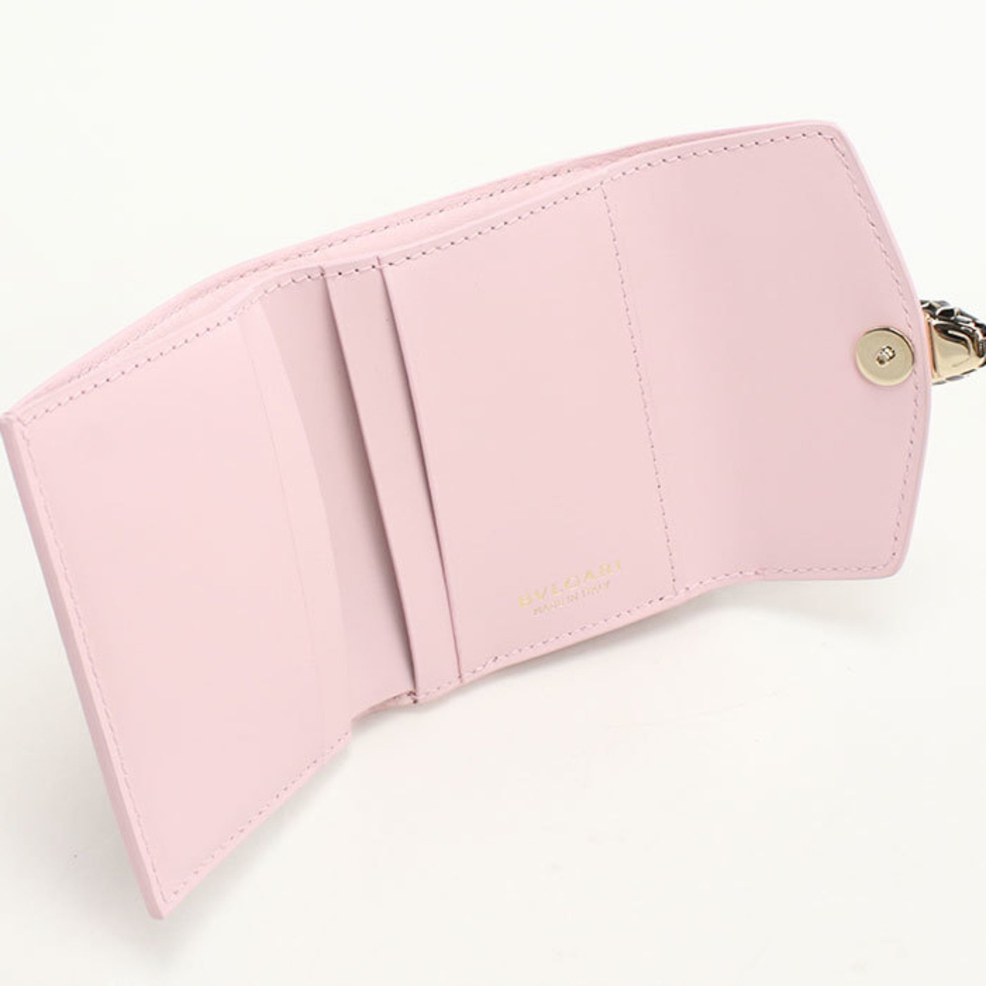 Bvlgari Pink Leather Wallet (Tri-Fold) (Pre-Owned)