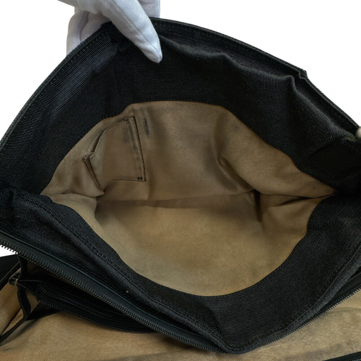 Hunting World Black Canvas Briefcase Shoulder Bag (Pre-Owned)