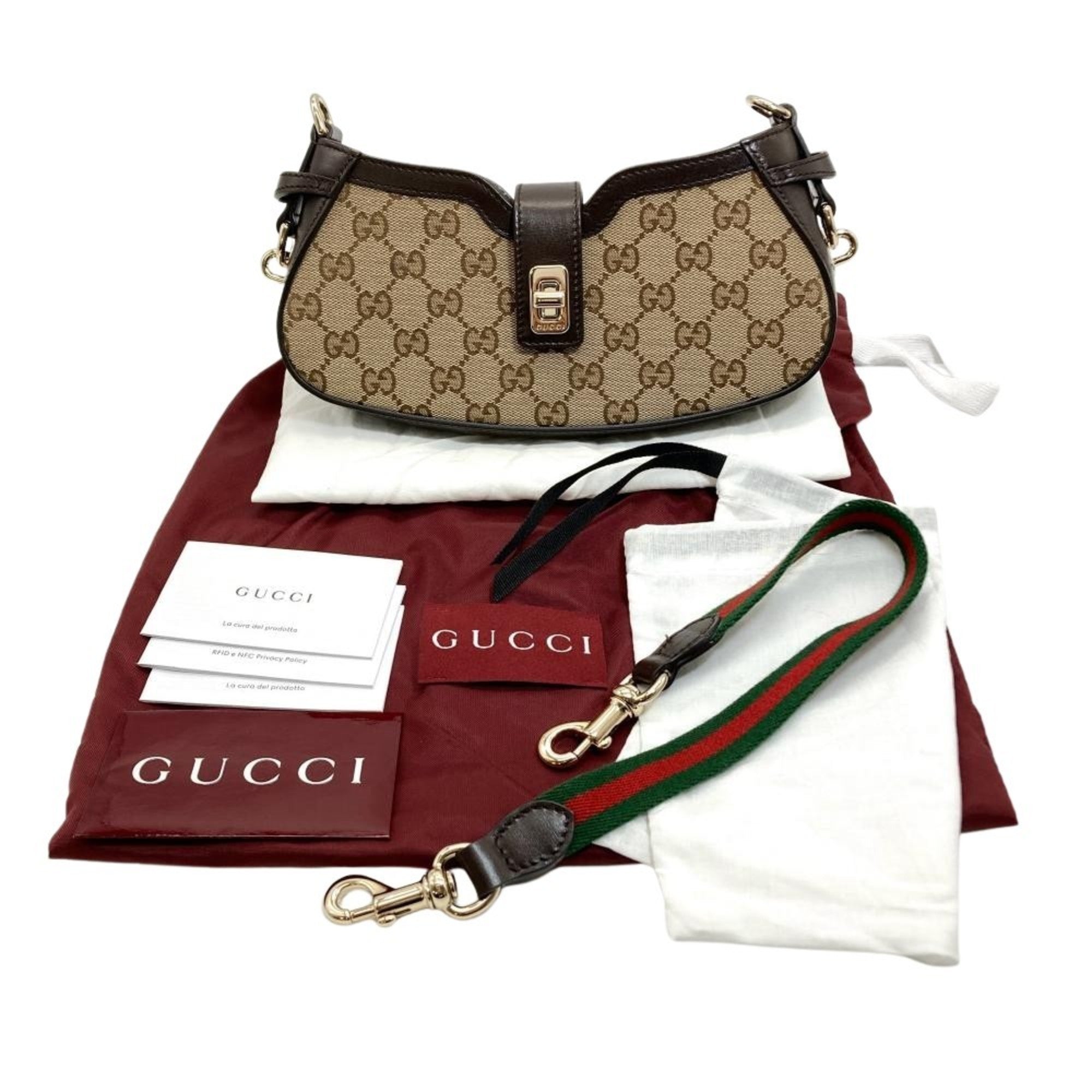 Gucci Gg Canvas Beige Gg Canvas Shoulder Bag (Pre-Owned)
