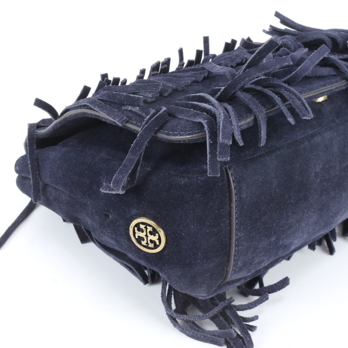 Tory Burch Navy Handbag Shoulder Bag (Pre-Owned)
