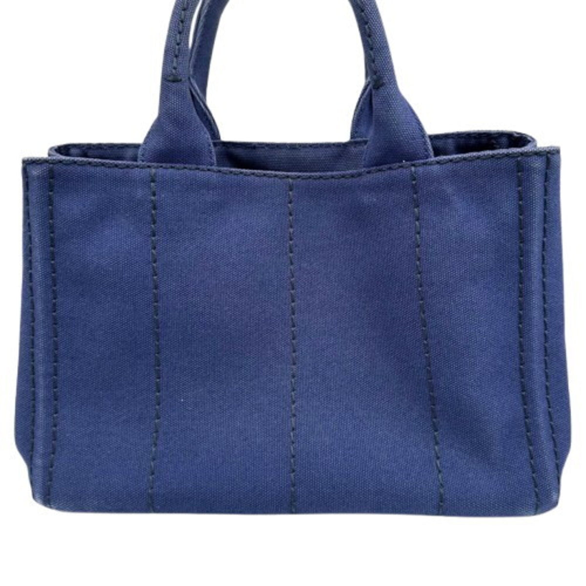 Prada Canapa Blue Canvas Handbag (Pre-Owned)