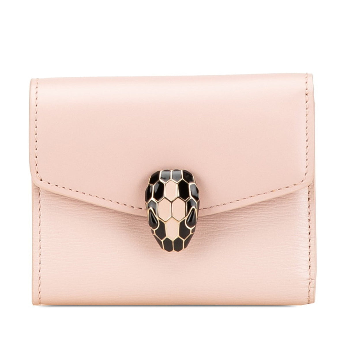 Bvlgari Pink Leather Wallet (Tri-Fold) (Pre-Owned)
