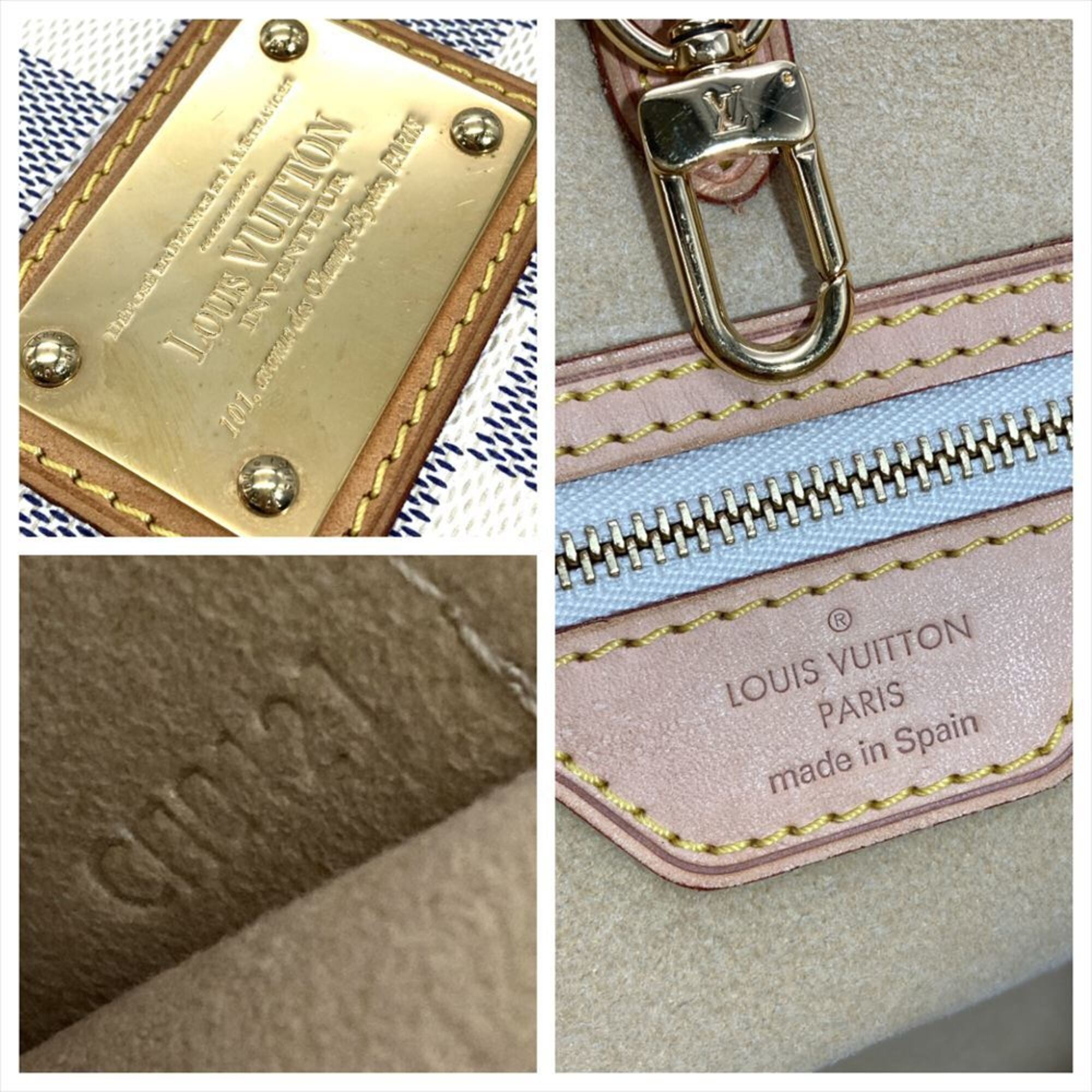 Louis Vuitton Damier Azur White Damier Azur Tote Bag (Pre-Owned)