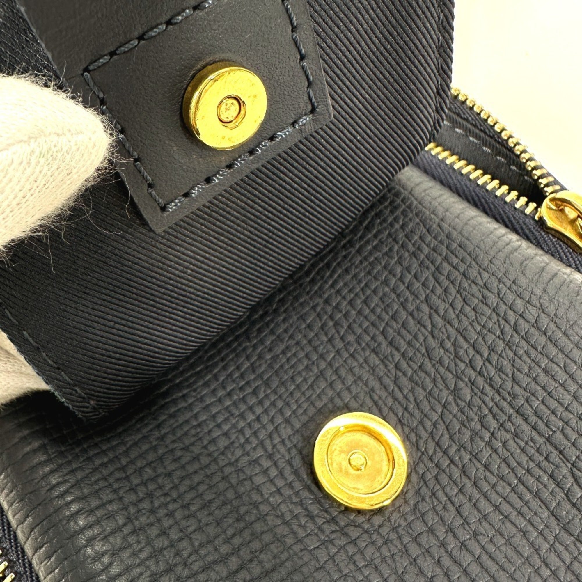 Louis Vuitton Blue Denim Leather Pochette Pouch Shoulder Bag (Pre-Owned)