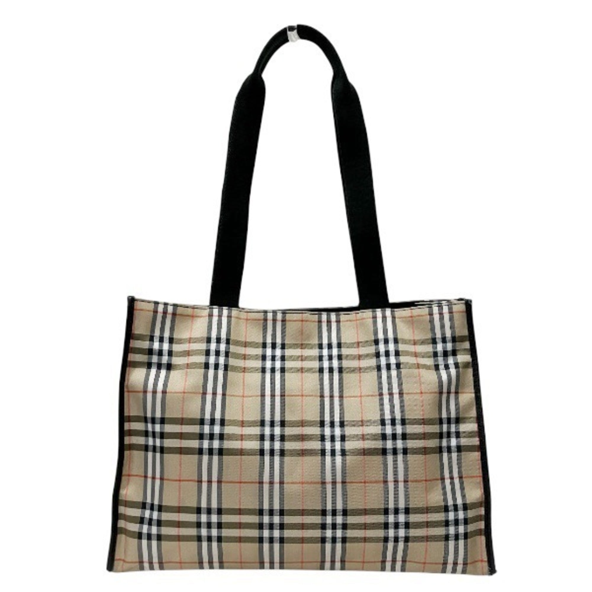 Burberry Beige Black Nylon Tote Bag (Pre-Owned)