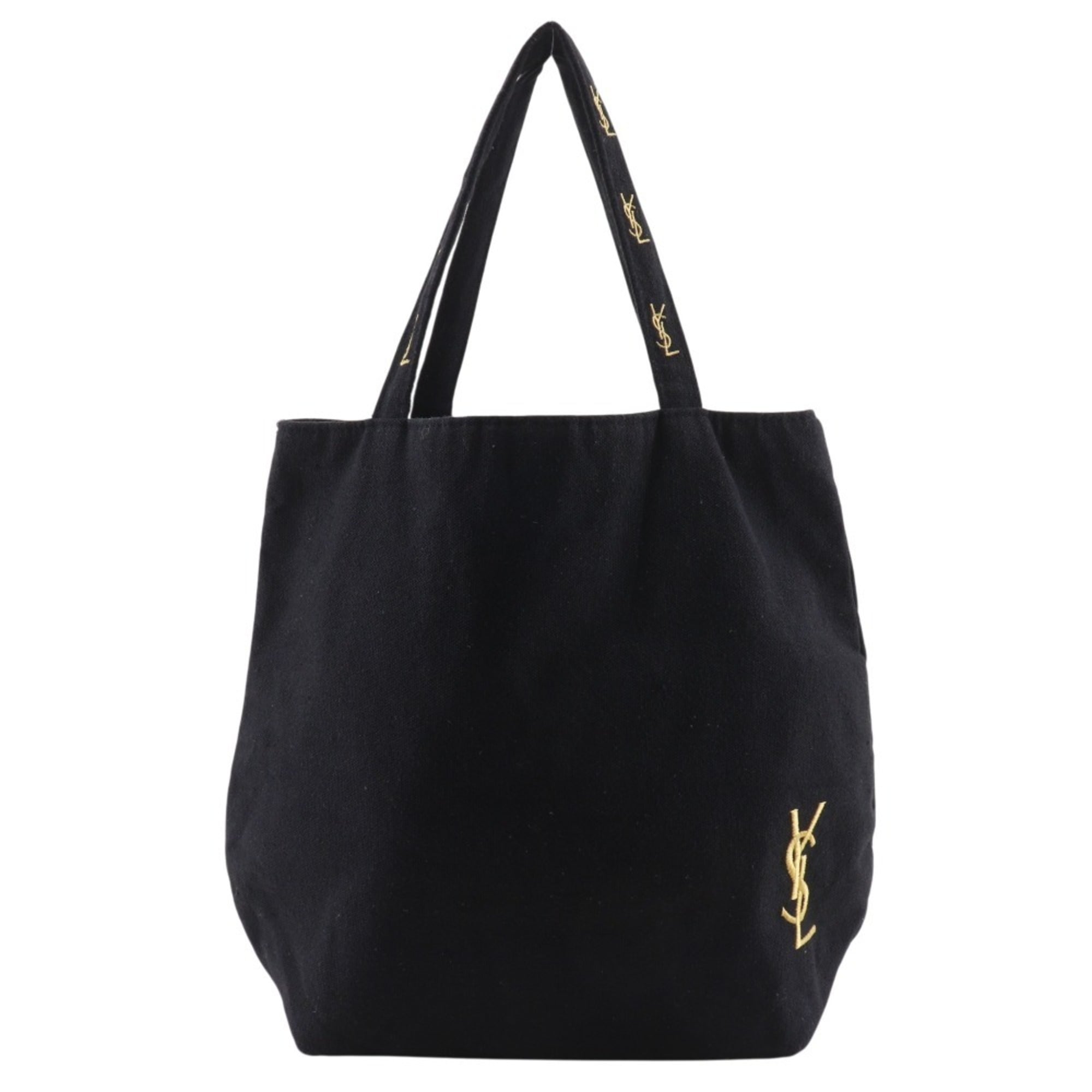 Yves Saint Laurent Black Canvas Eco-Bag Tote Bag (Pre-Owned)