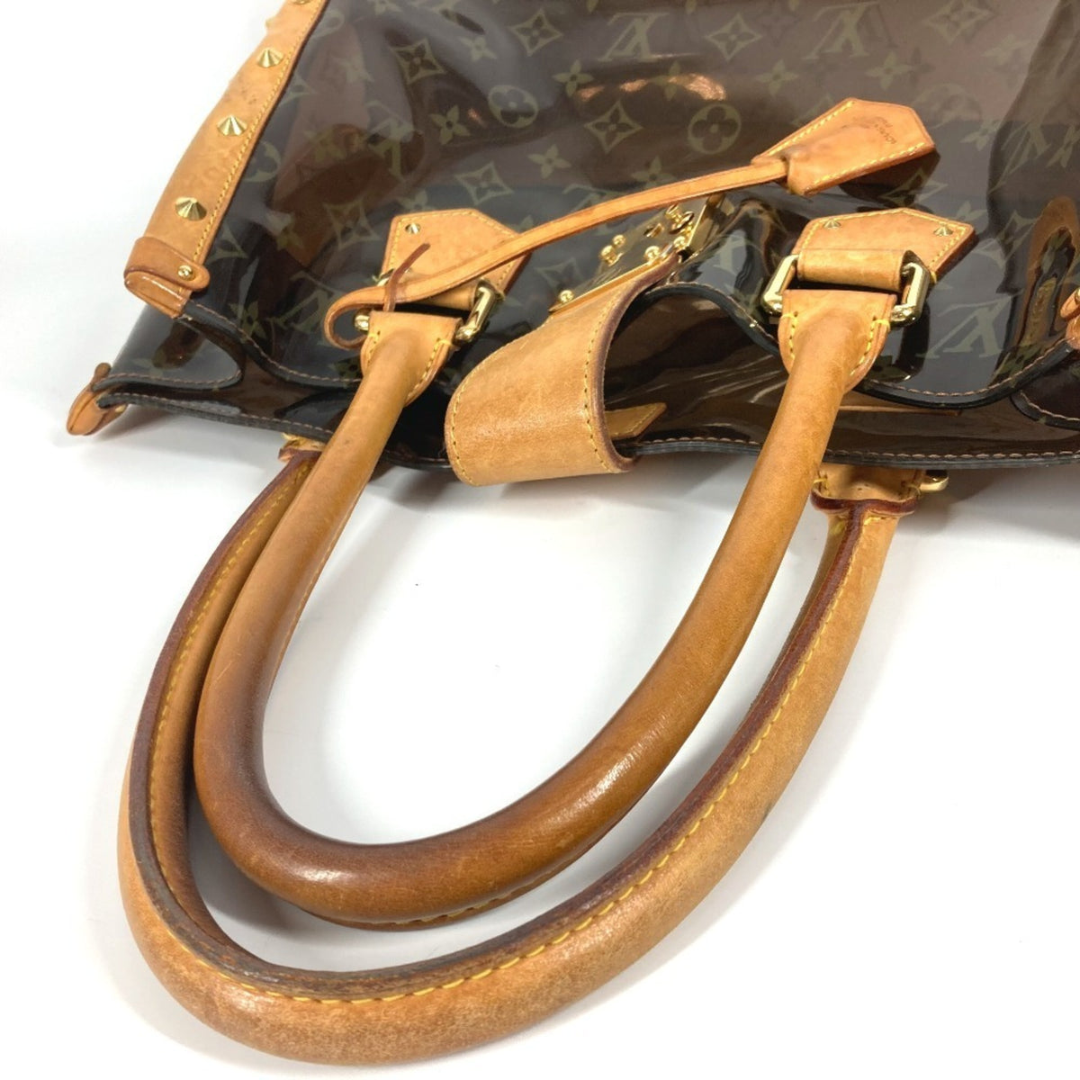 Louis Vuitton Brown Vinyl Shoulder Bag Tote Bag (Pre-Owned)