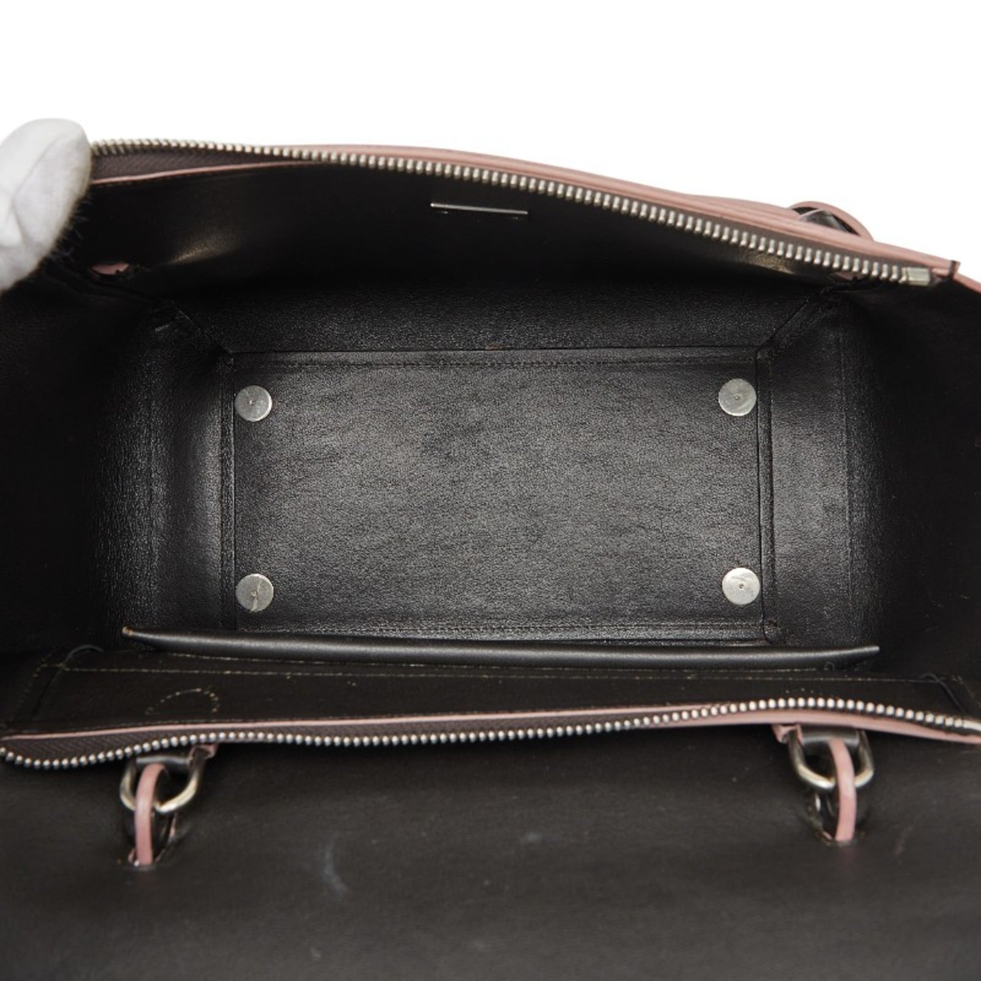 Celine Dark Brown Pink Leather Handbag Shoulder Bag (Pre-Owned)