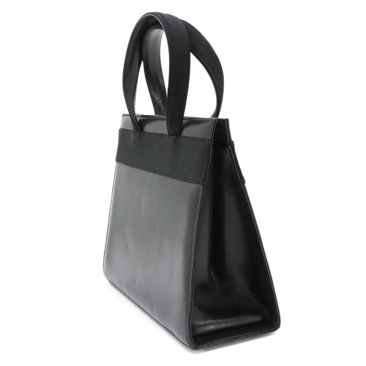 Salvatore Ferragamo Black Leather Handbag Shoulder Bag (Pre-Owned)
