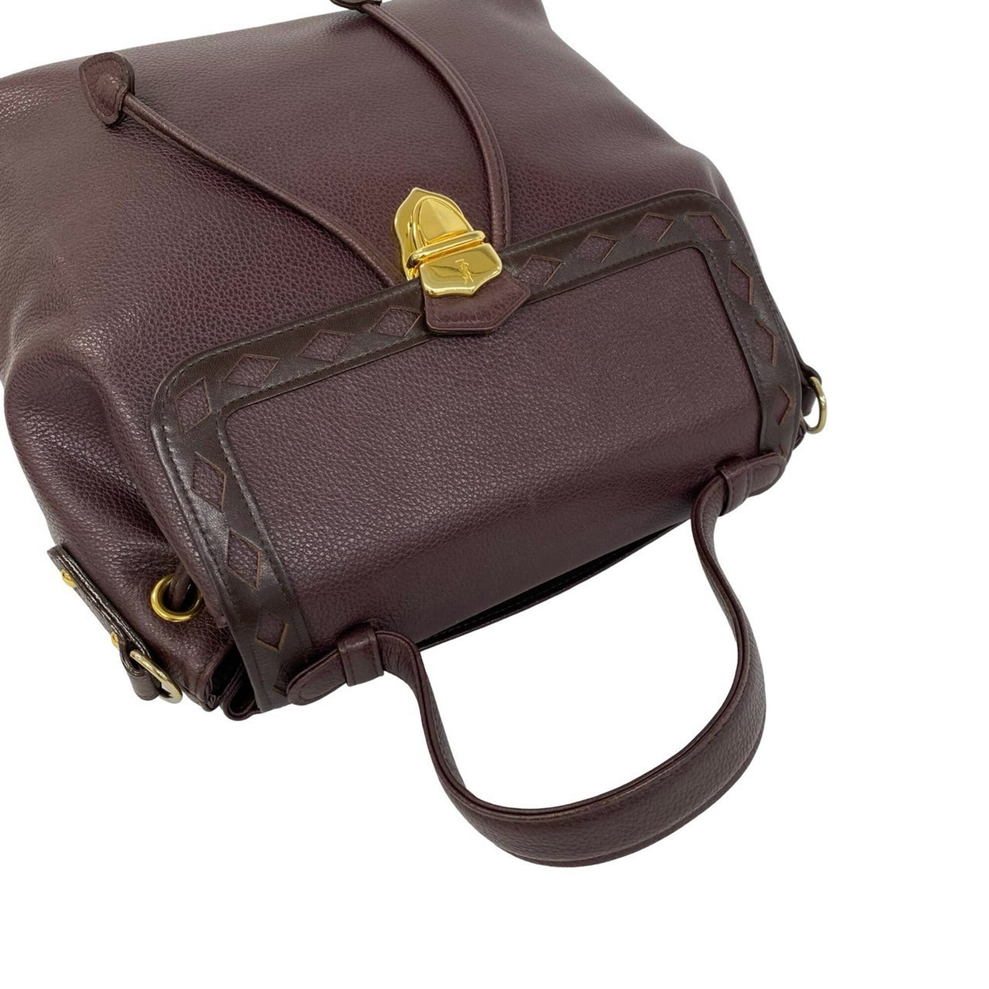 Yves Saint Laurent Brown Leather Handbag Shoulder Bag (Pre-Owned)
