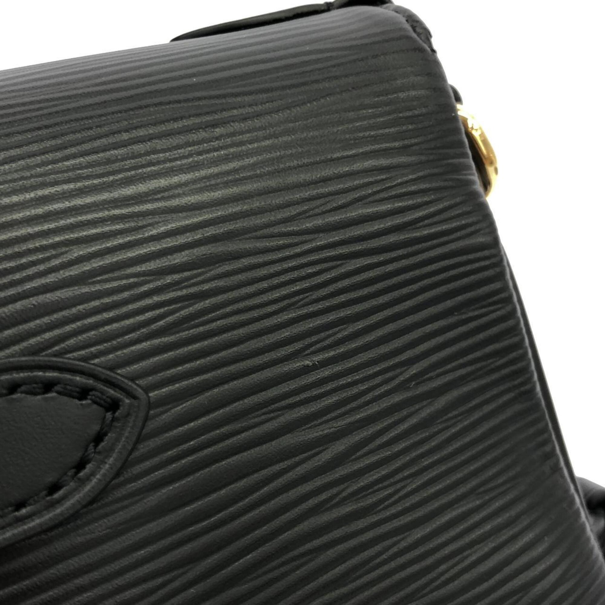 Louis Vuitton Black Leather Shoulder Bag (Pre-Owned)