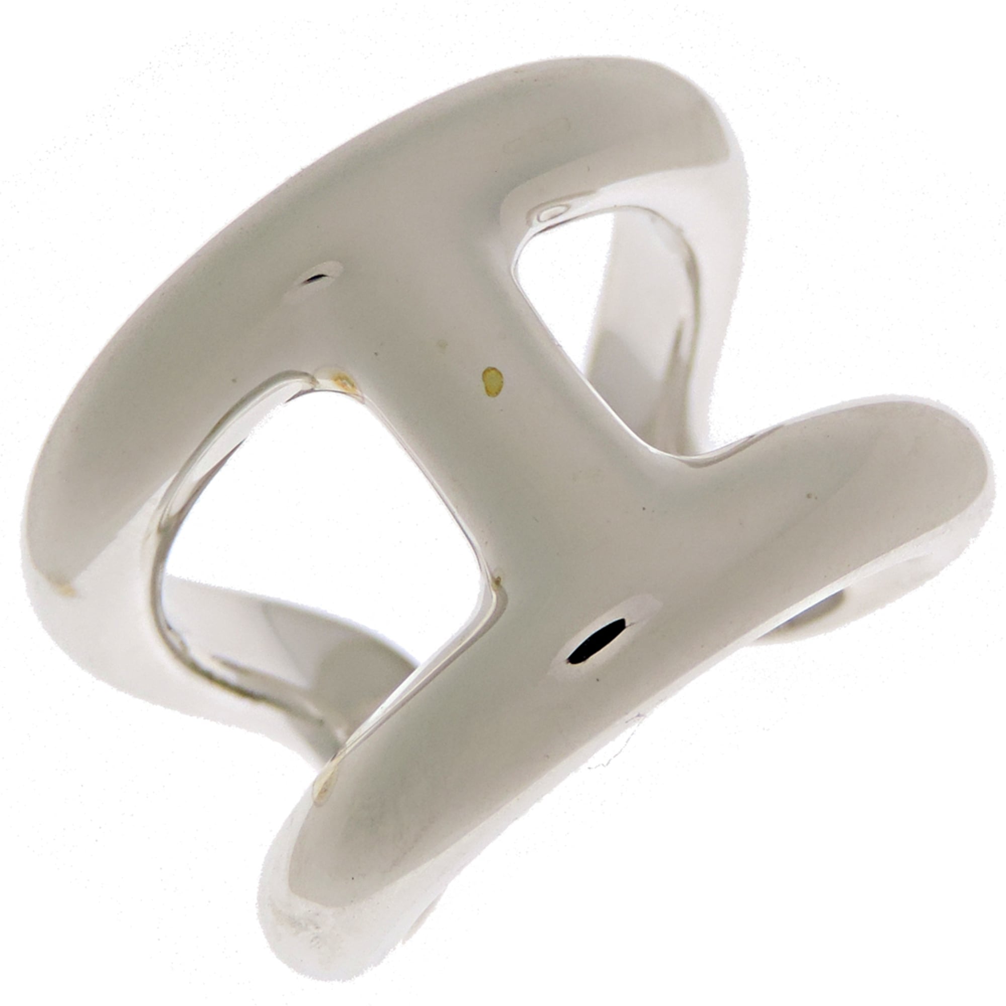 Hermes Silver 925 Band Ring (Pre-Owned)