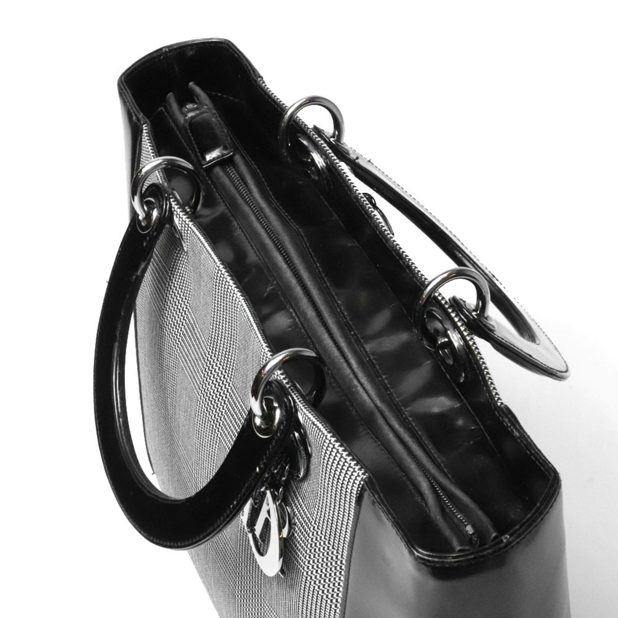 Christian Dior Black Canvas Leather Handbag (Pre-Owned)