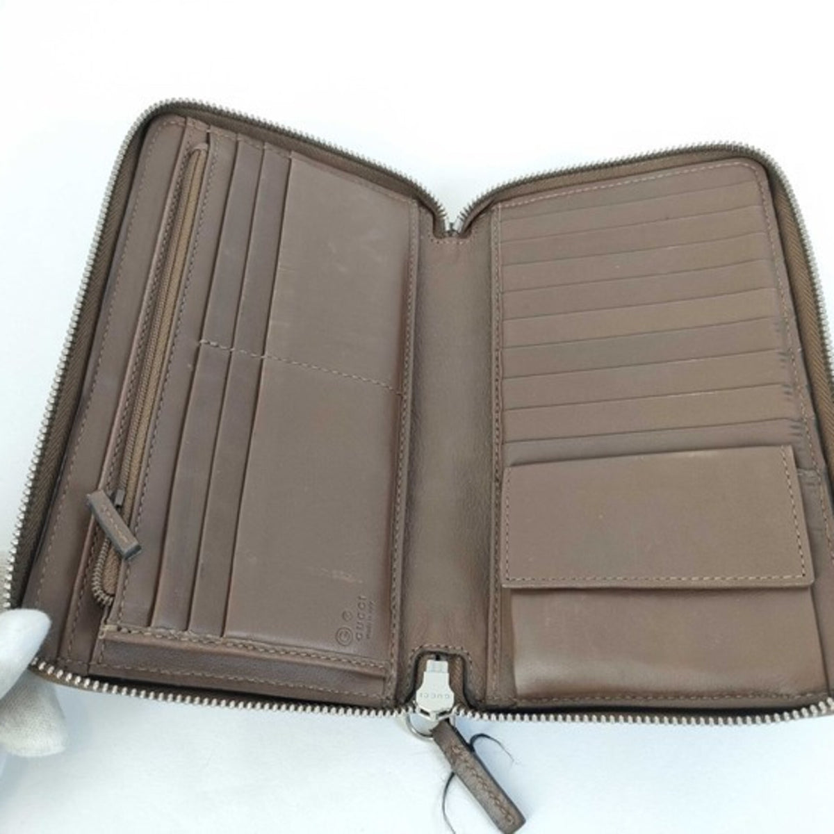 Gucci Brown Leather Coin Purse/Coin Case (Pre-Owned)
