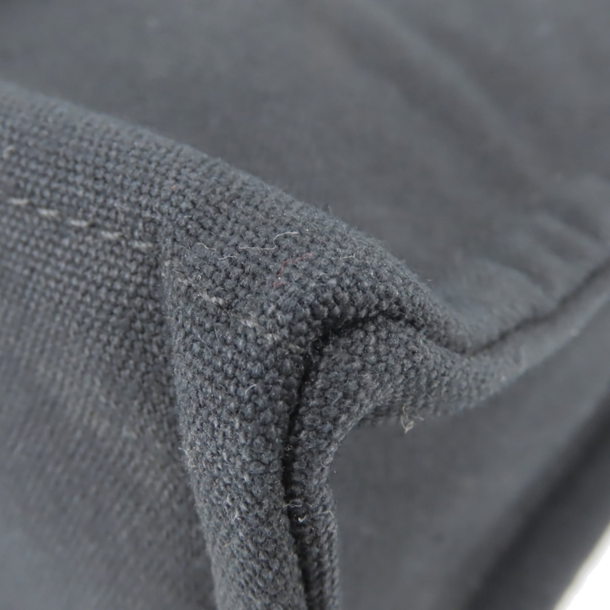 Hermes Black Gray Cotton Canvas Tote Bag (Pre-Owned)