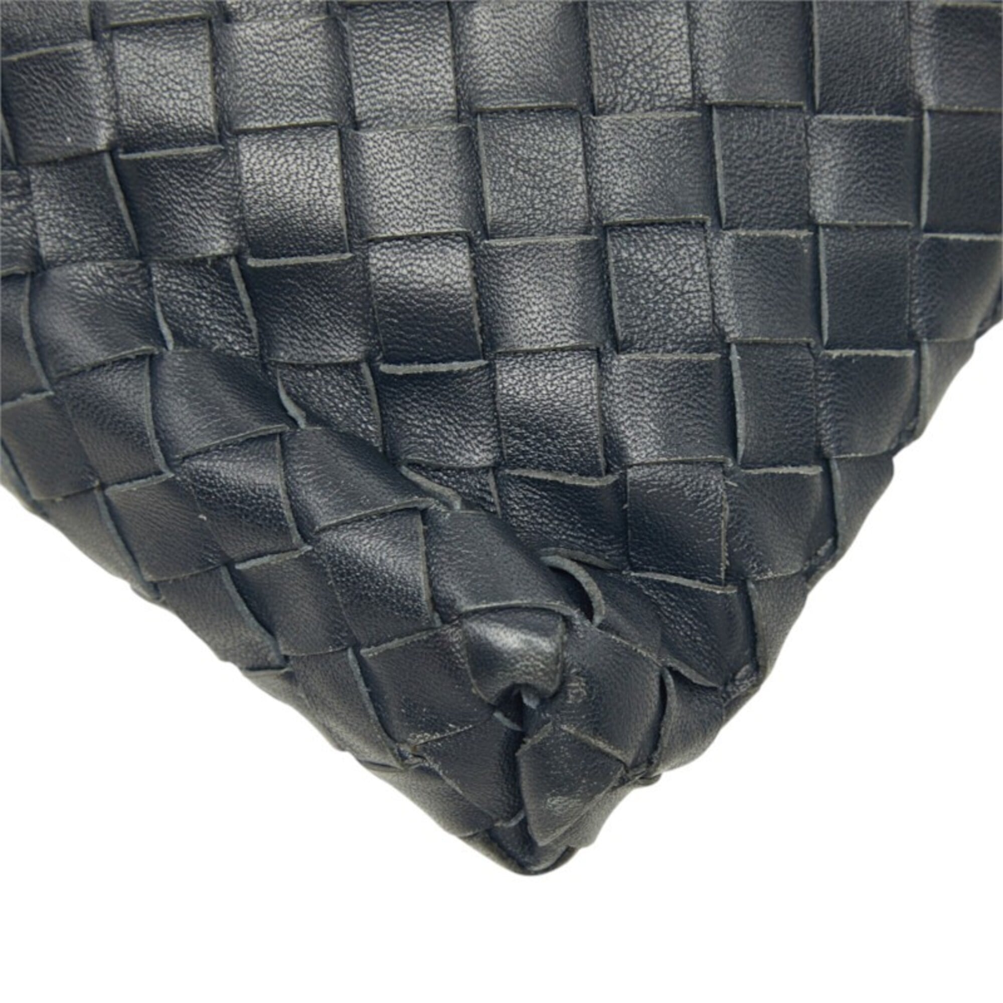 Bottega Veneta Navy Leather Shoulder Bag (Pre-Owned)
